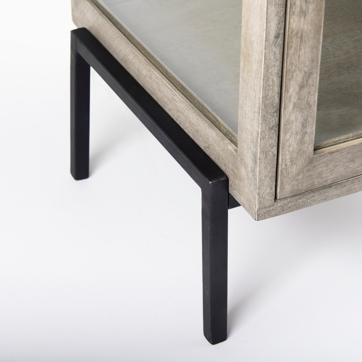 Arelius Gray/Black Wood End/Side Table - Ornate Home