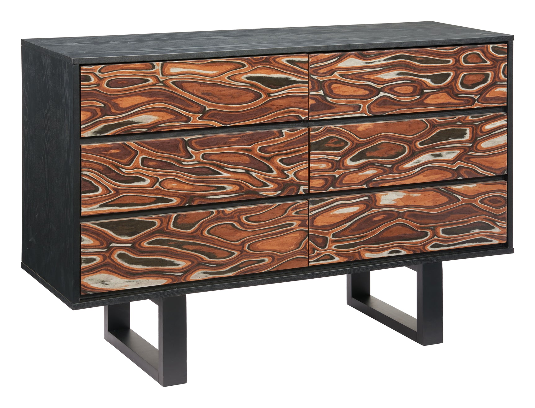 Aremi Brown & Black Dresser - Ornate Home