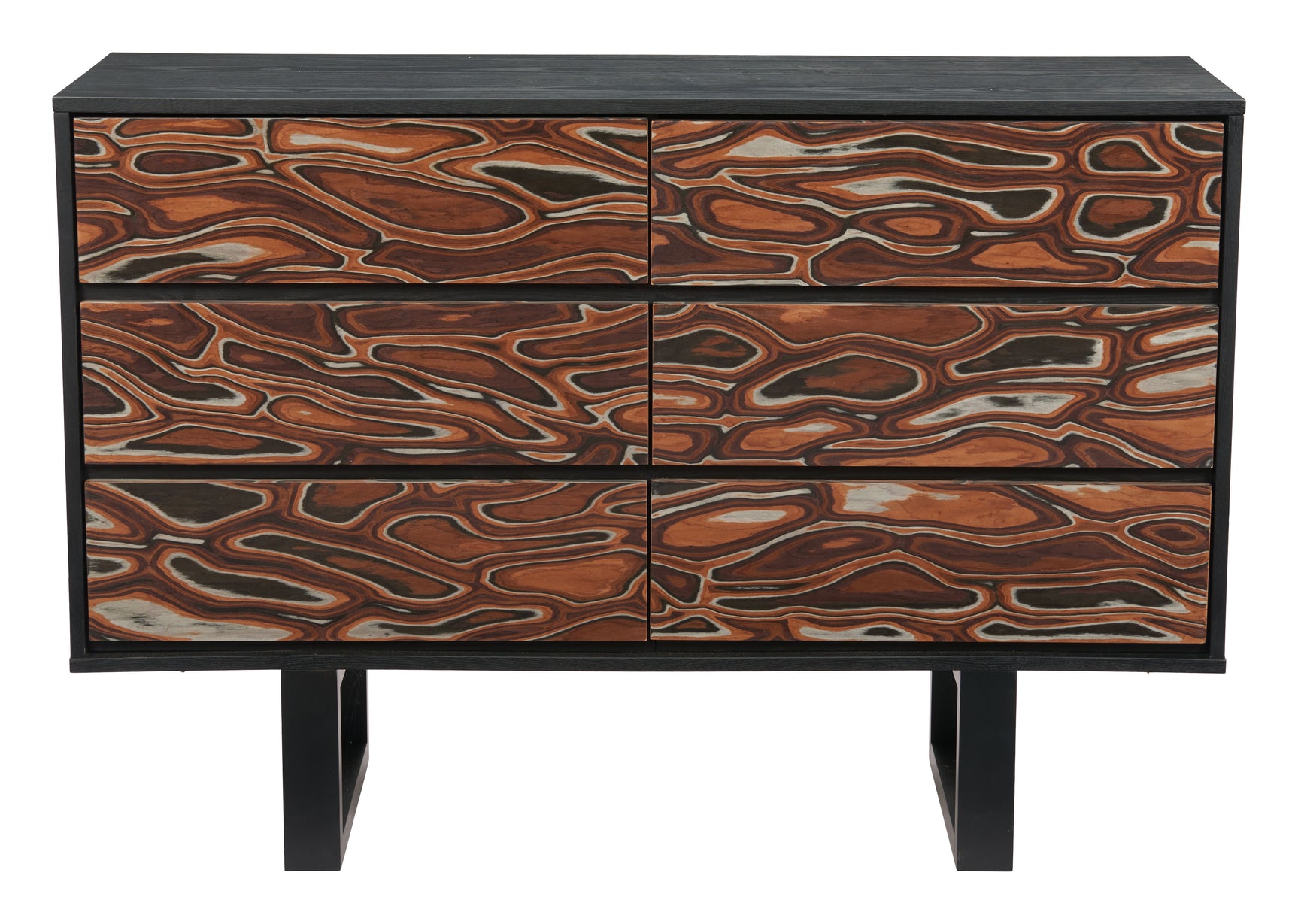 Aremi Brown & Black Dresser - Ornate Home