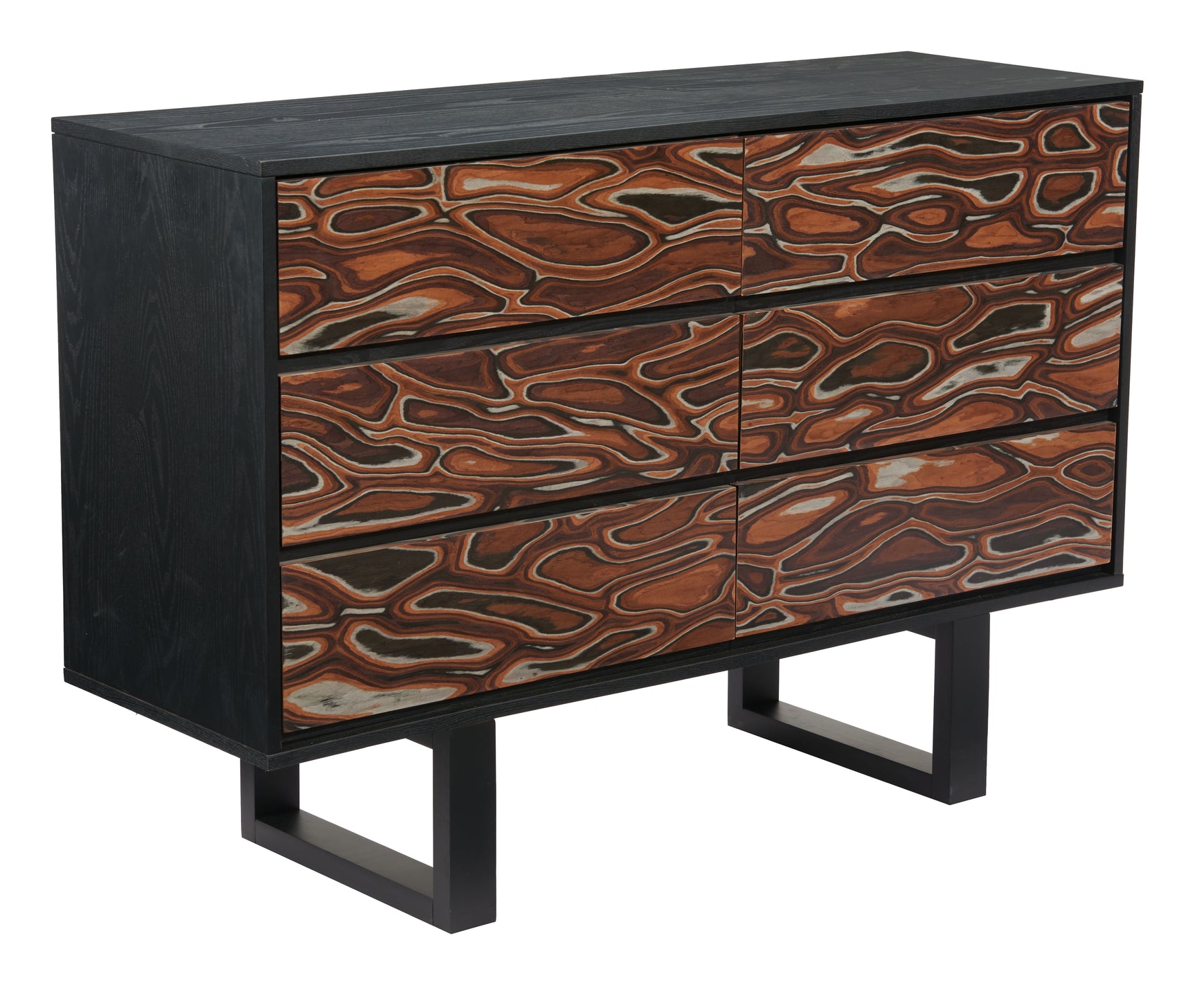 Aremi Brown & Black Dresser - Ornate Home