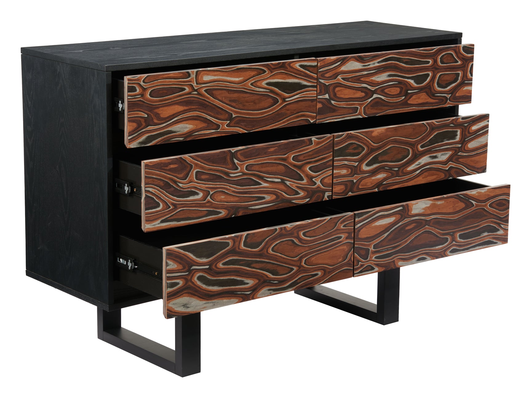 Aremi Brown & Black Dresser - Ornate Home