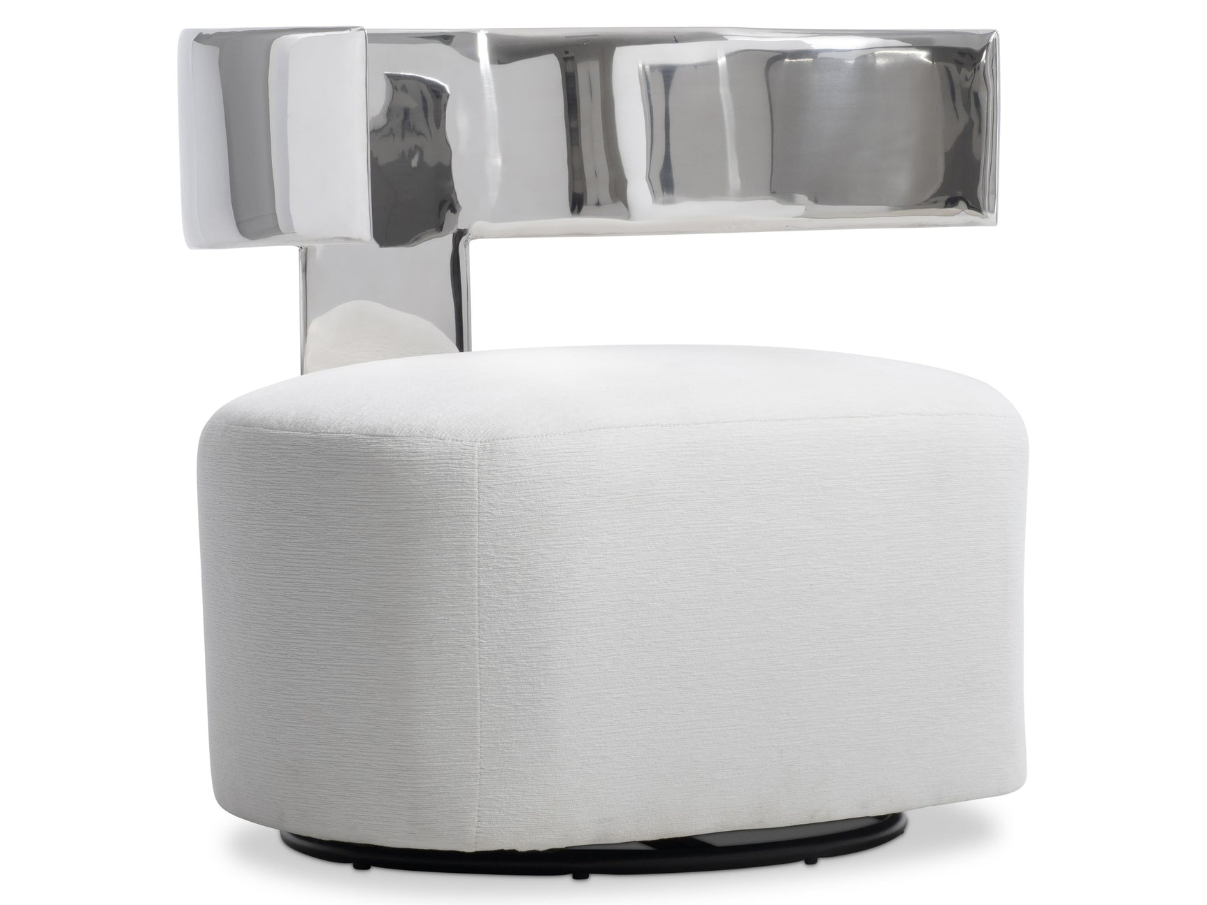 Ares Glamorous/White/Cream Fabric Swivel Chair - Ornate Home