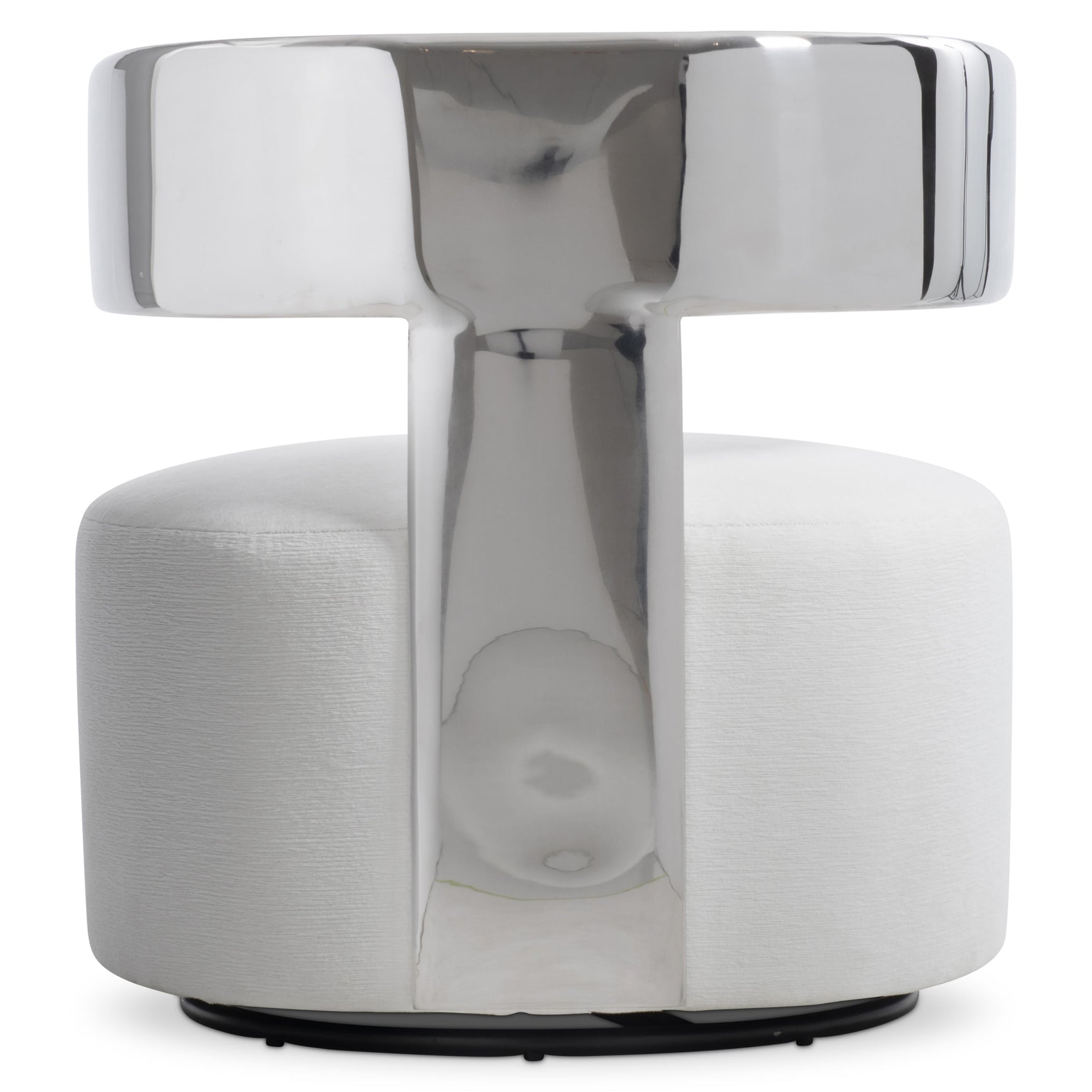 Ares Glamorous/White/Cream Fabric Swivel Chair - Ornate Home