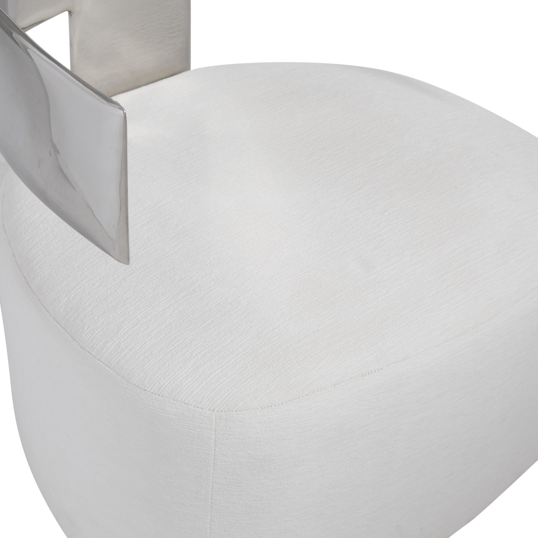 Ares Glamorous/White/Cream Fabric Swivel Chair - Ornate Home