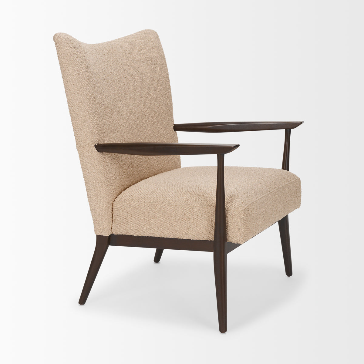 Argent Beige Boucle Accent Chair - Ornate Home