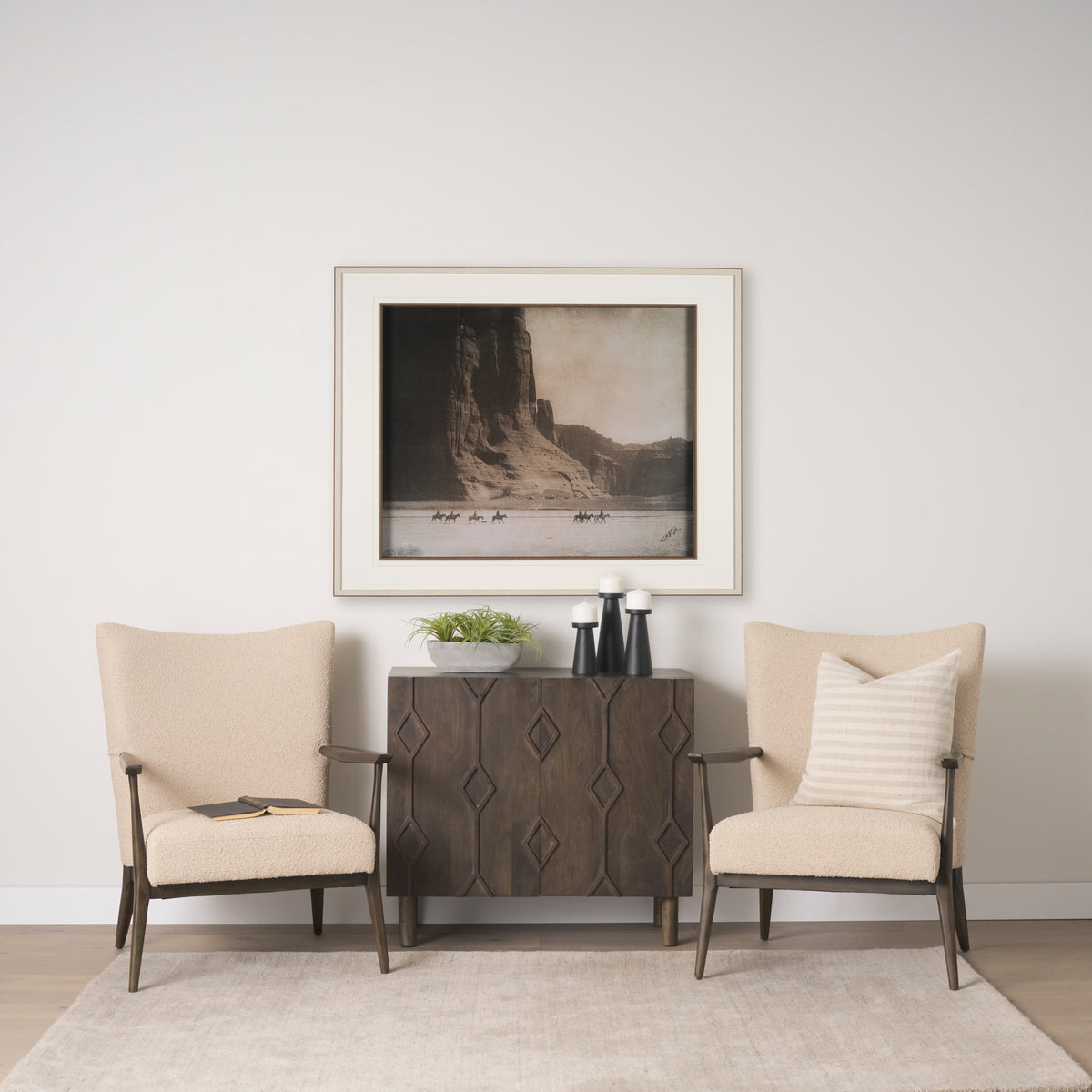 Argent Beige Boucle Accent Chair - Ornate Home
