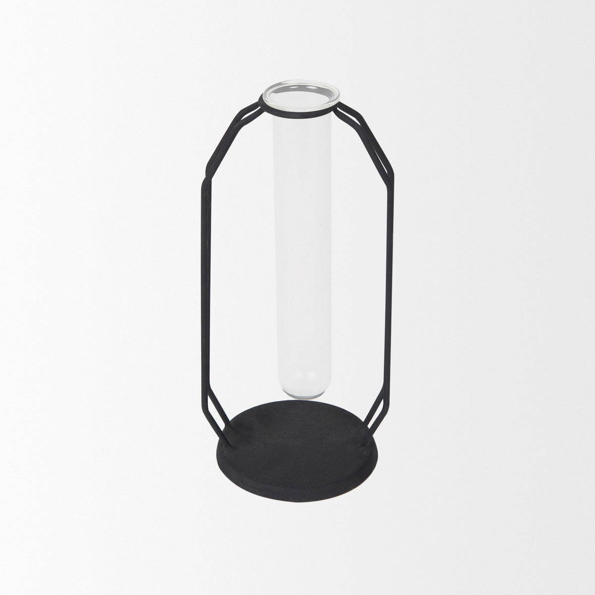 Aria Black Metal and Glass Decorative Accent - Ornate Home