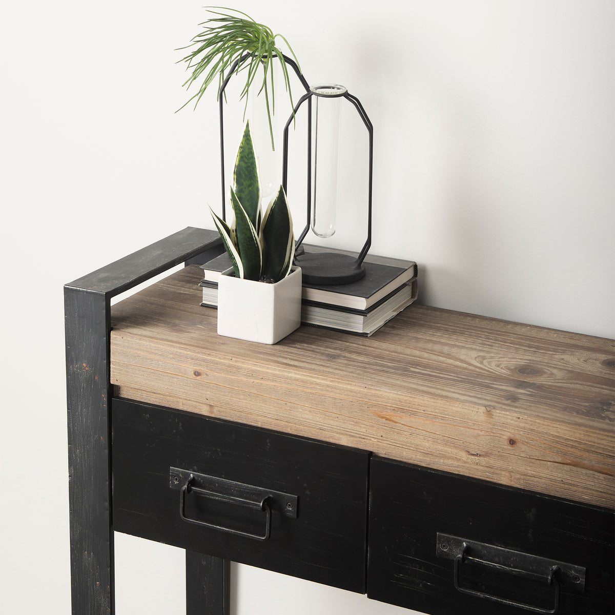 Aria Black Metal and Glass Decorative Accent - Ornate Home