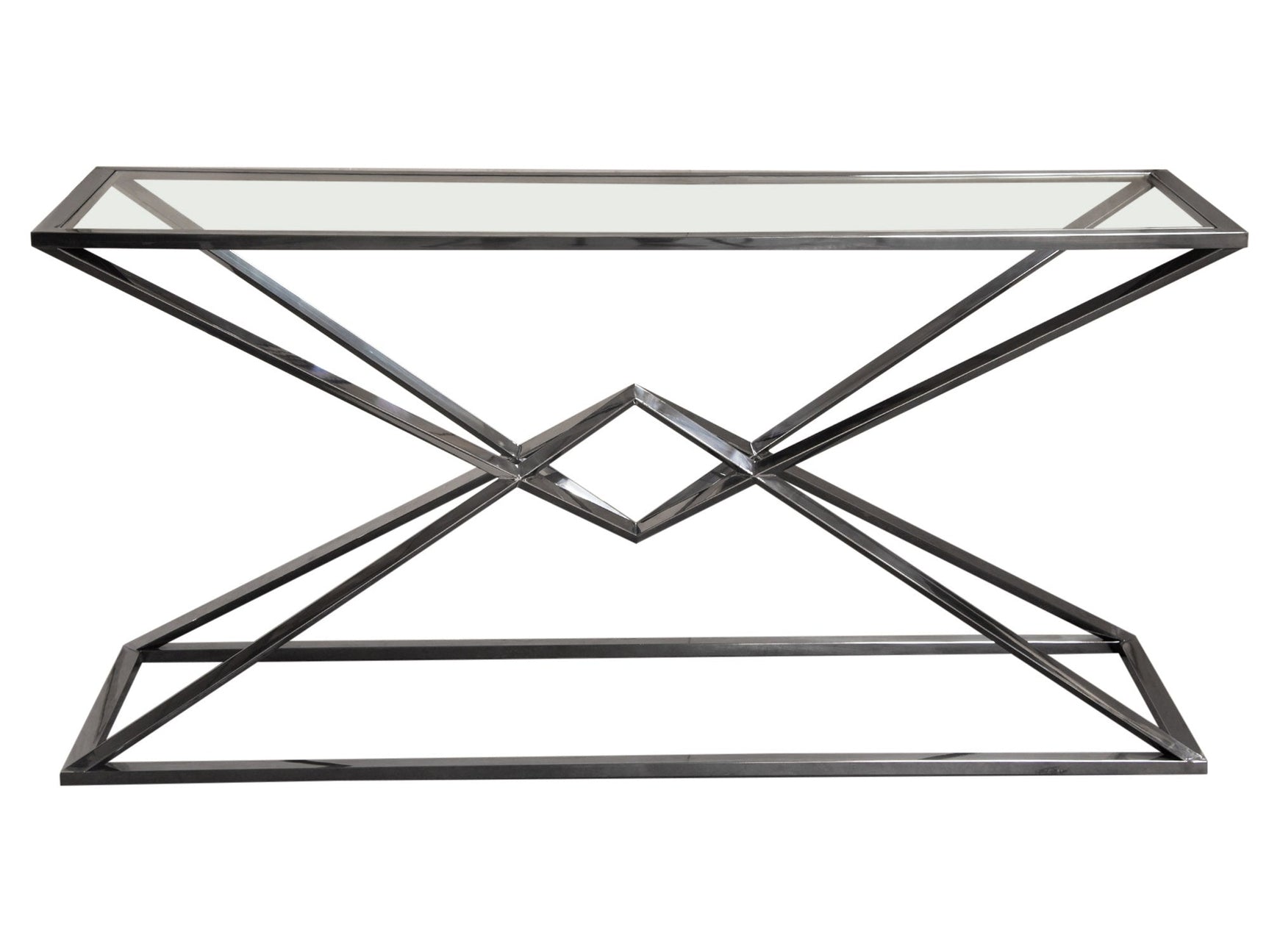Aria Black Rectangle Console Table - Ornate Home