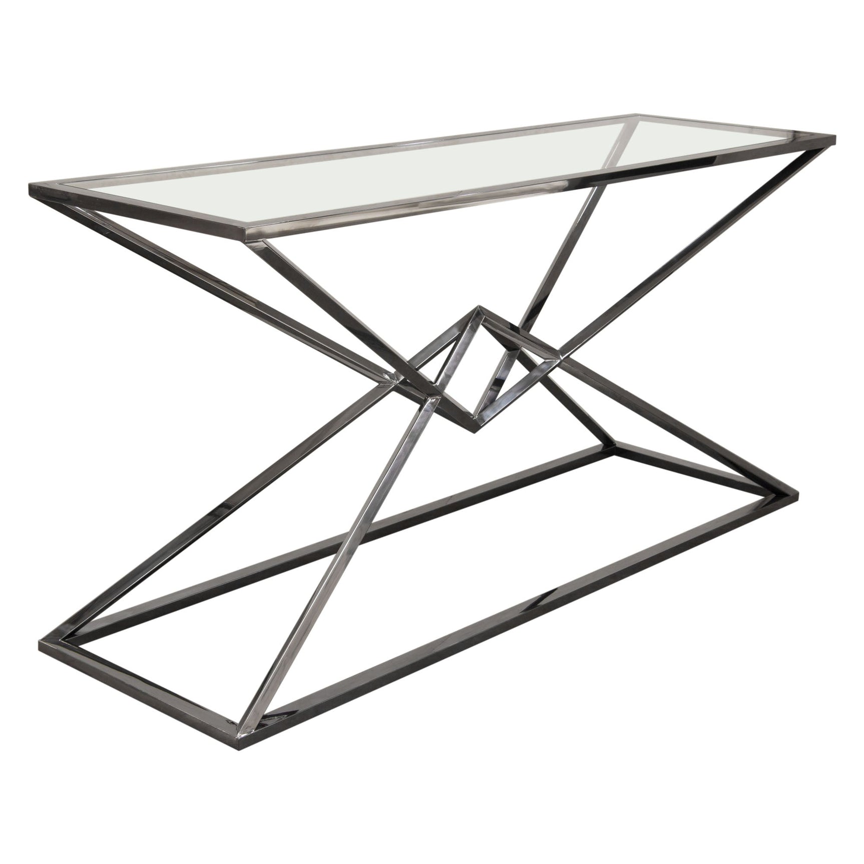 Aria Black Rectangle Console Table - Ornate Home
