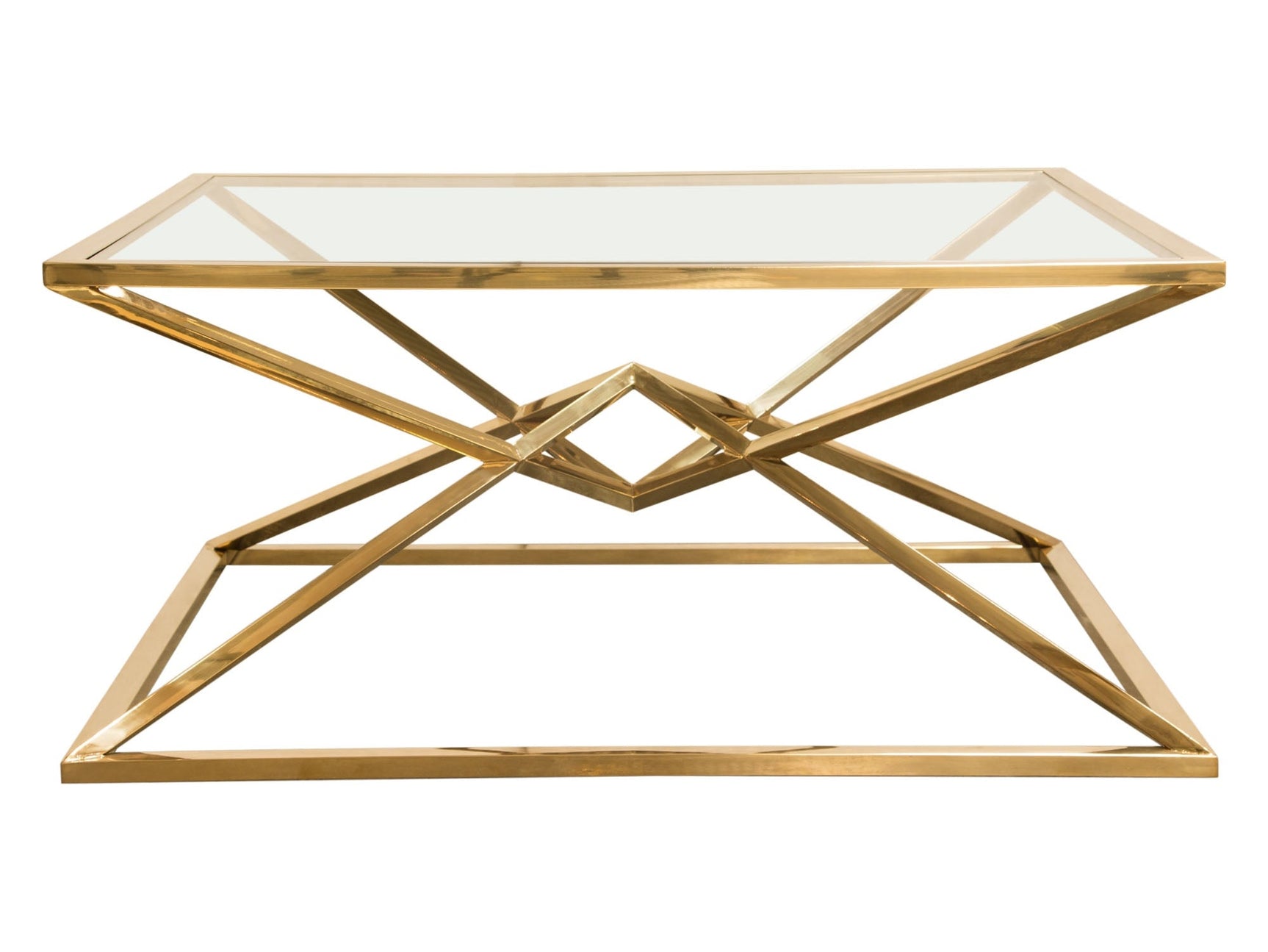 Aria Gold Square Coffee Table - Ornate Home