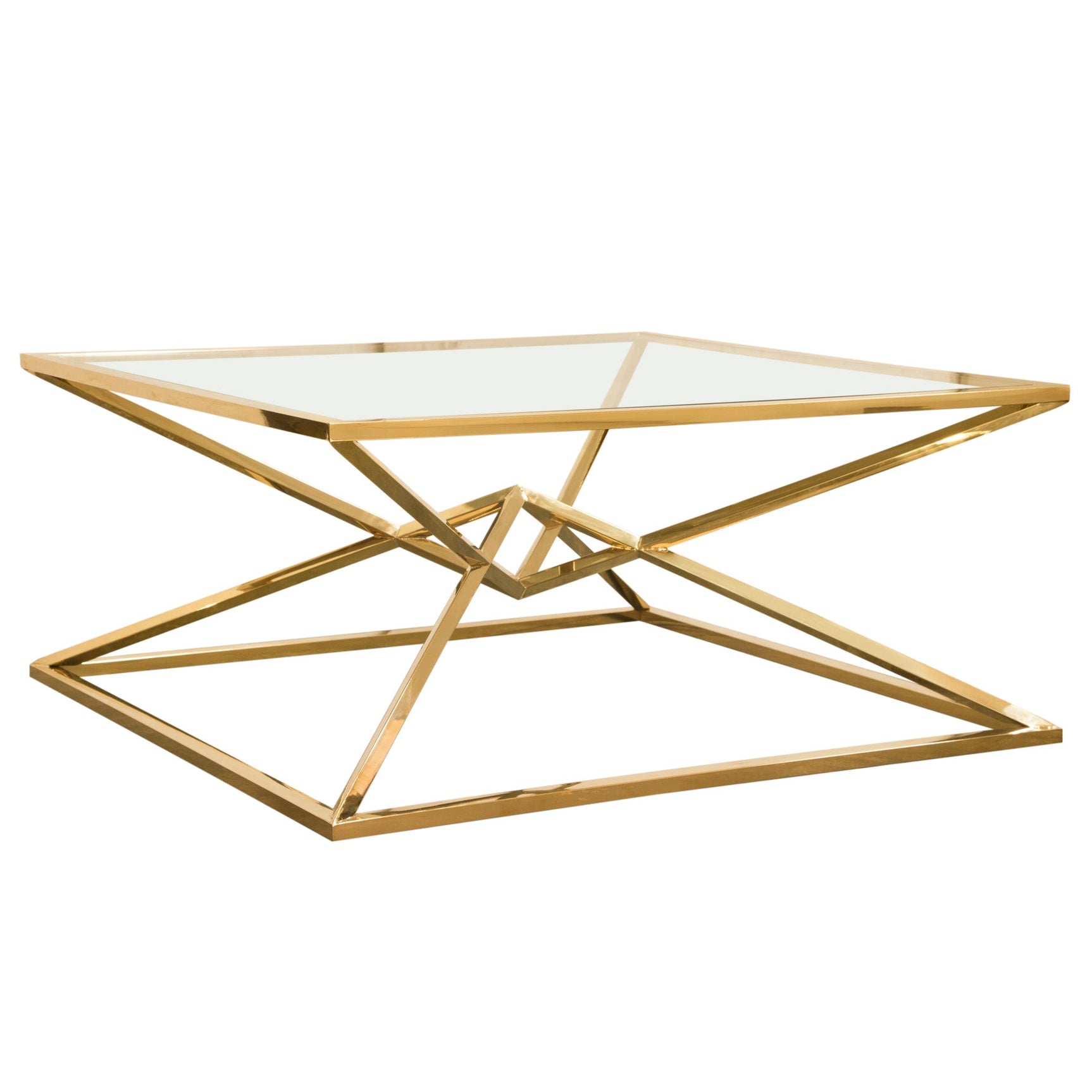 Aria Gold Square Coffee Table - Ornate Home