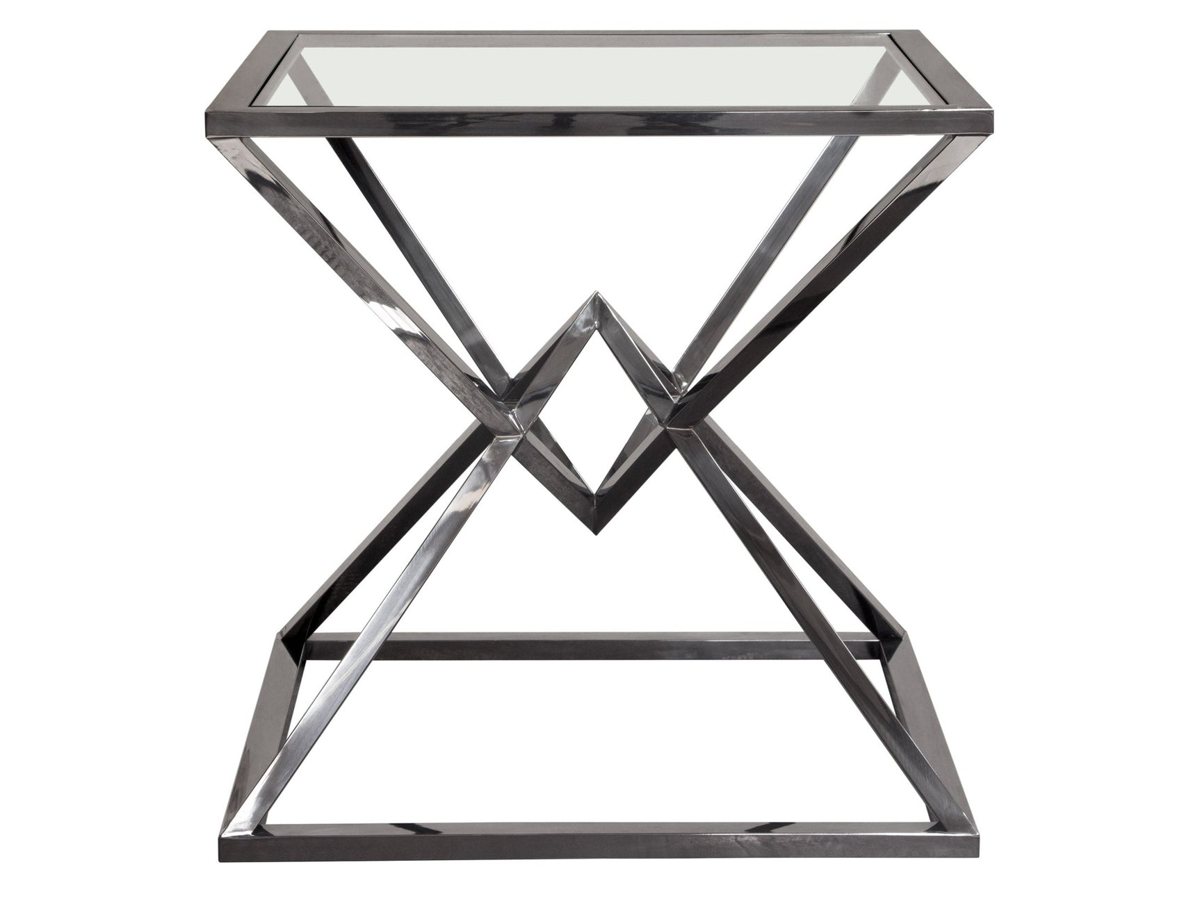 Aria Square Black End Table - Ornate Home
