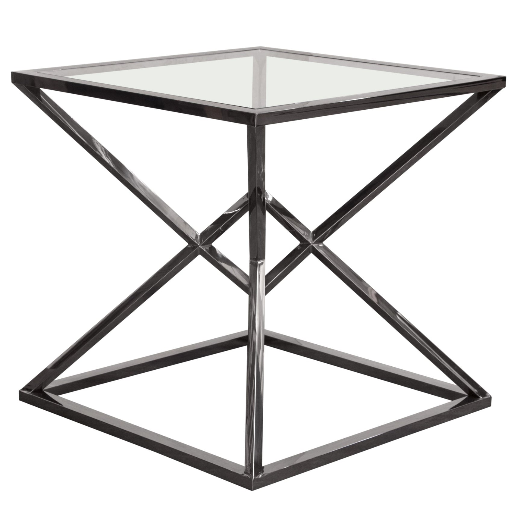 Aria Square Black End Table - Ornate Home