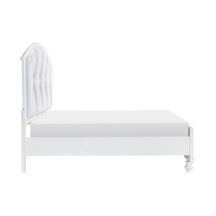 Aria White Queen Platform Bed - Ornate Home