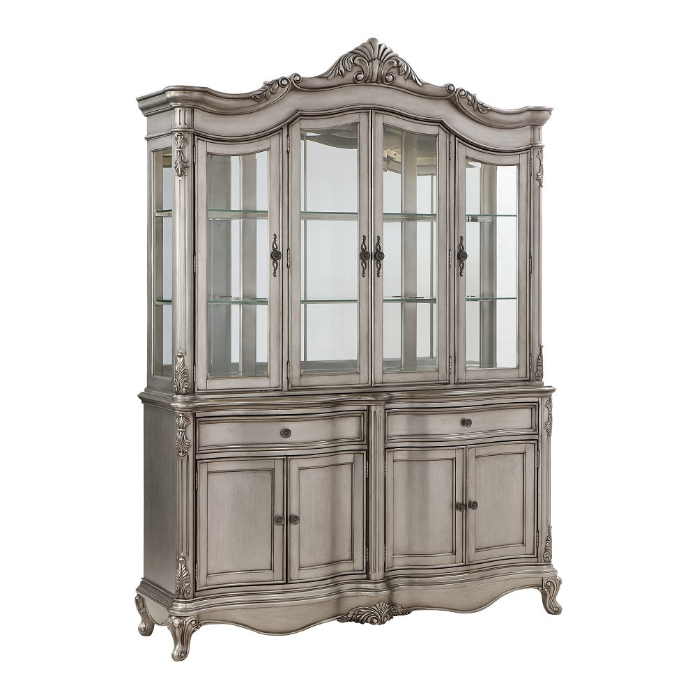 Ariadne Plantinum Hutch & Buffet - Ornate Home