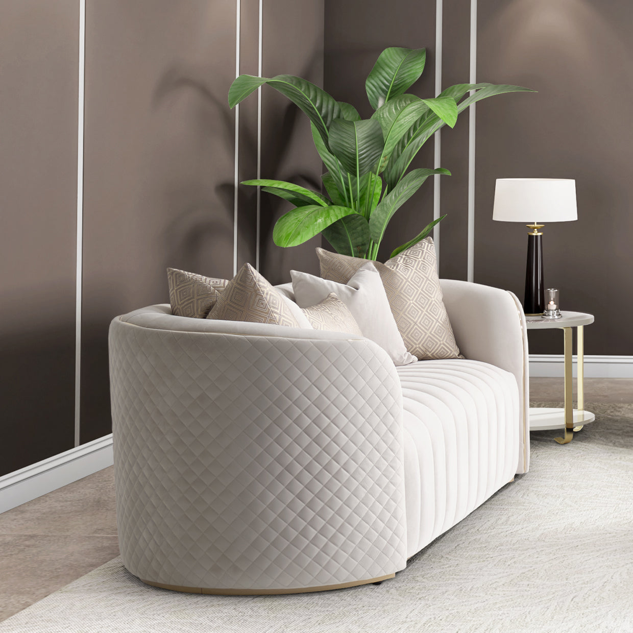 Ariana Beige Loveseat - Ornate Home