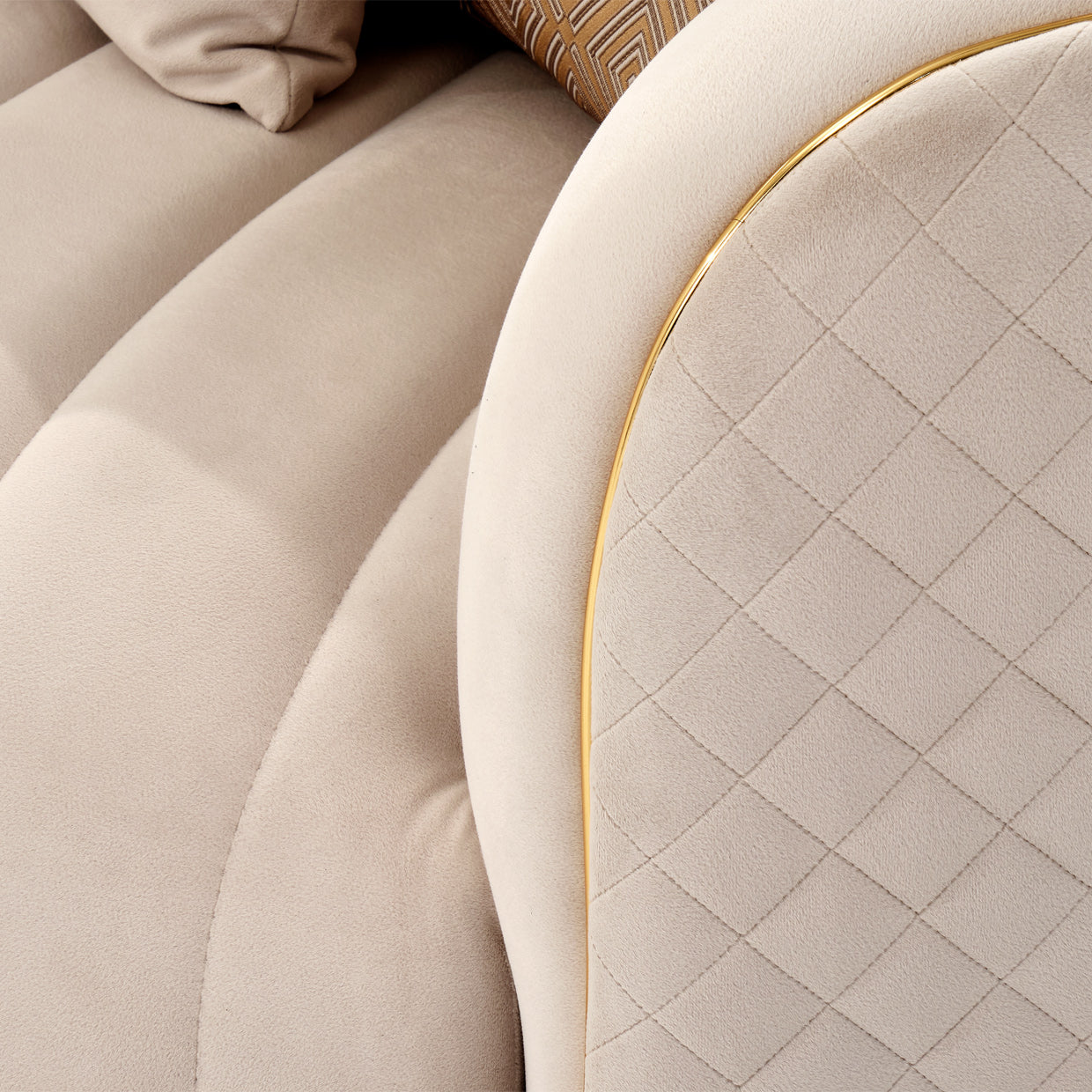 Ariana Beige Loveseat - Ornate Home