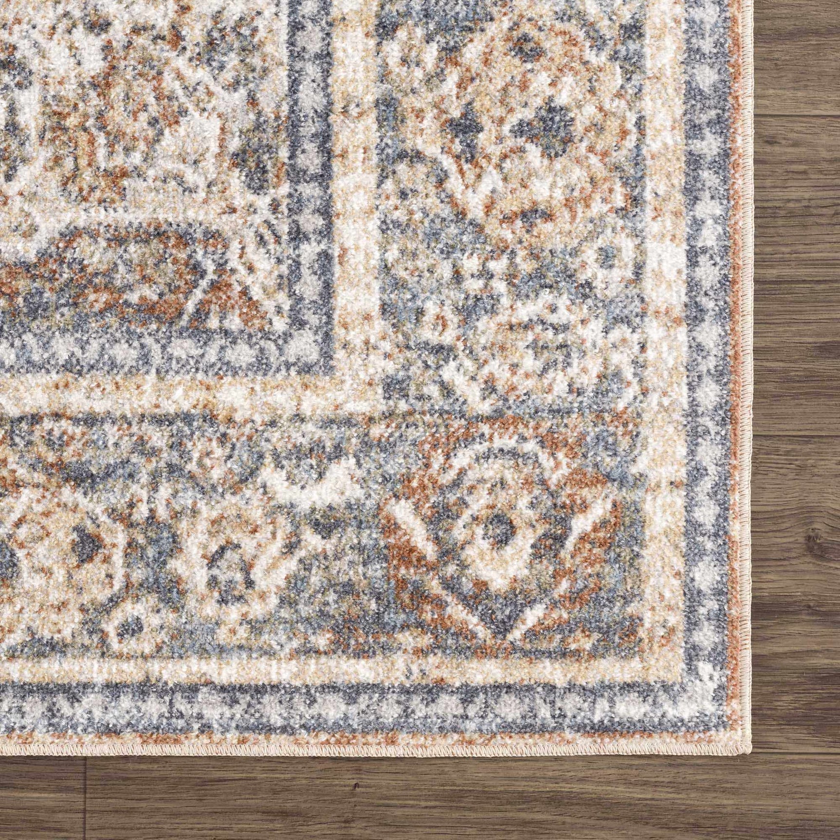 Arias Beige Blue Washable Area Rug - Ornate Home