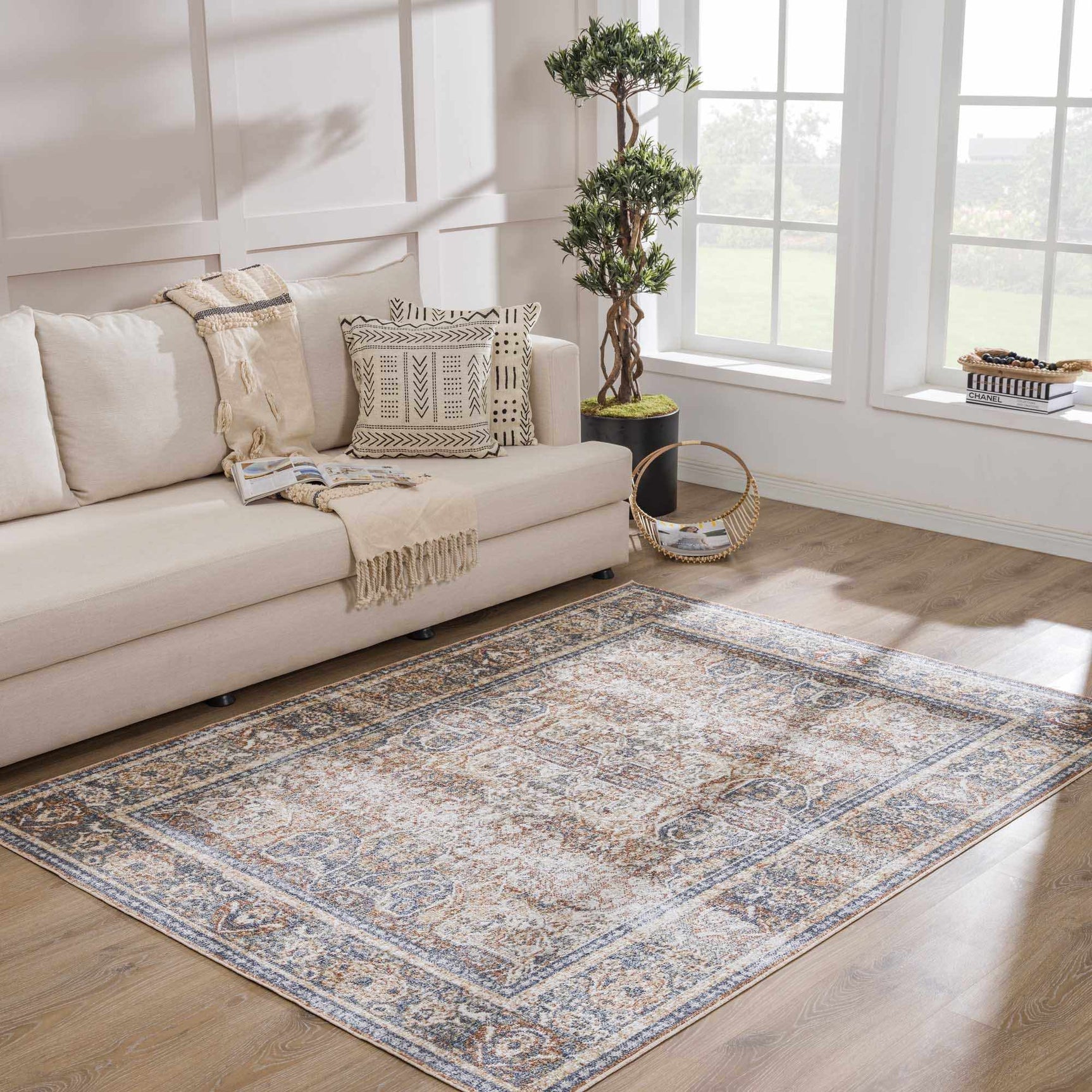 Arias Blue Boutique Washable Rug - Clearance - Ornate Home