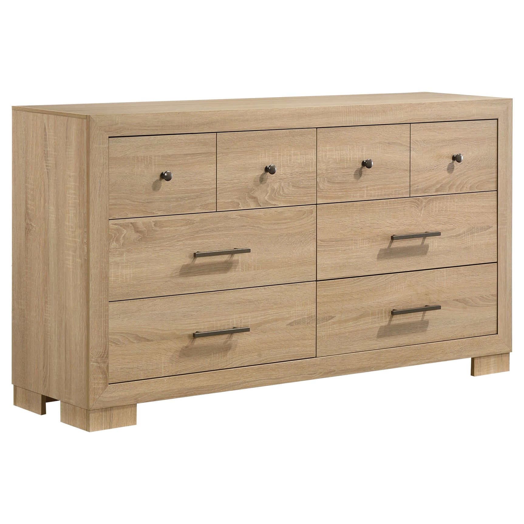 Arielle Light Oak 6-drawer Bedroom Dresser Cabinet - Ornate Home