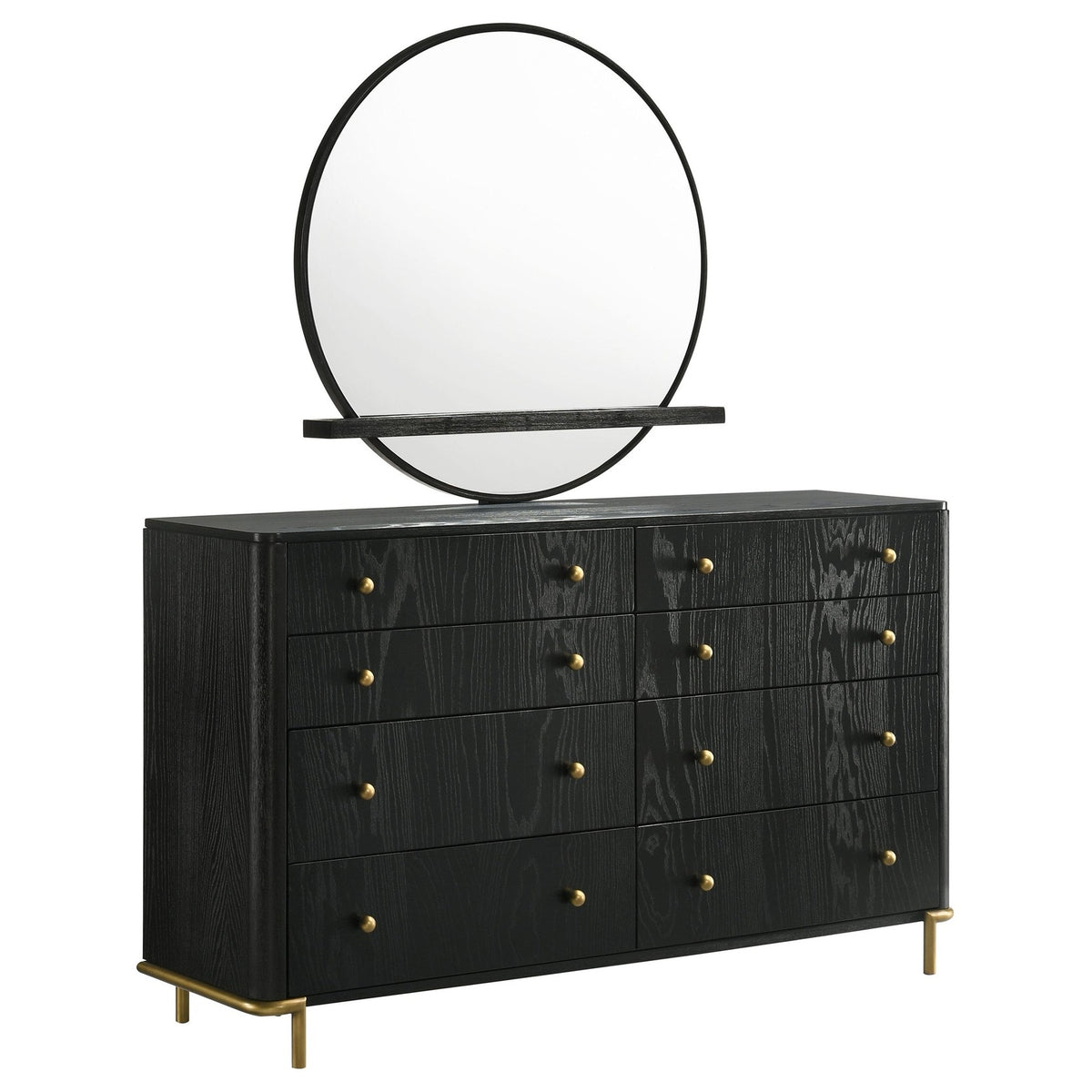 Coaster Arini Black Dresser and Mirror