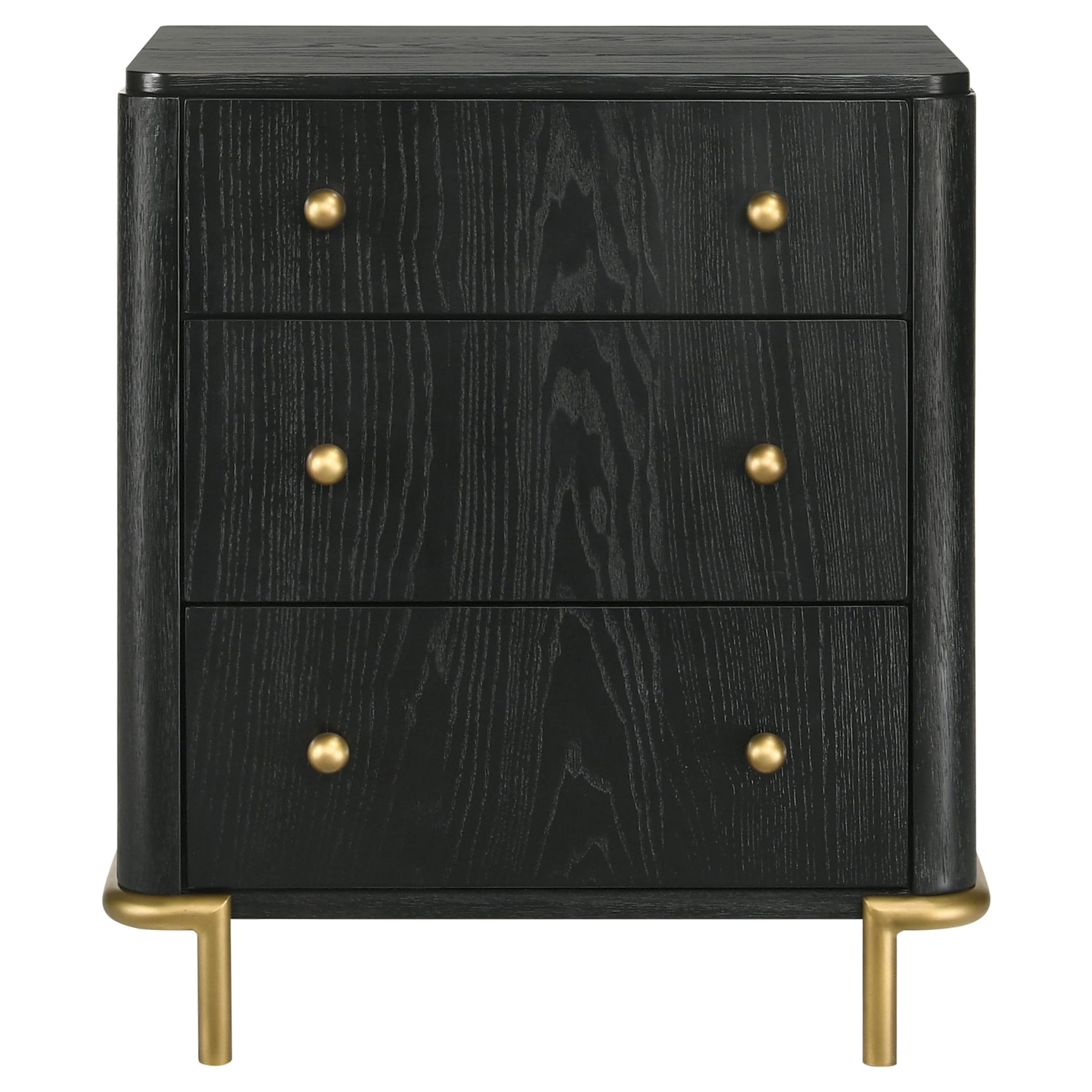 Arini Black Nightstand - Ornate Home