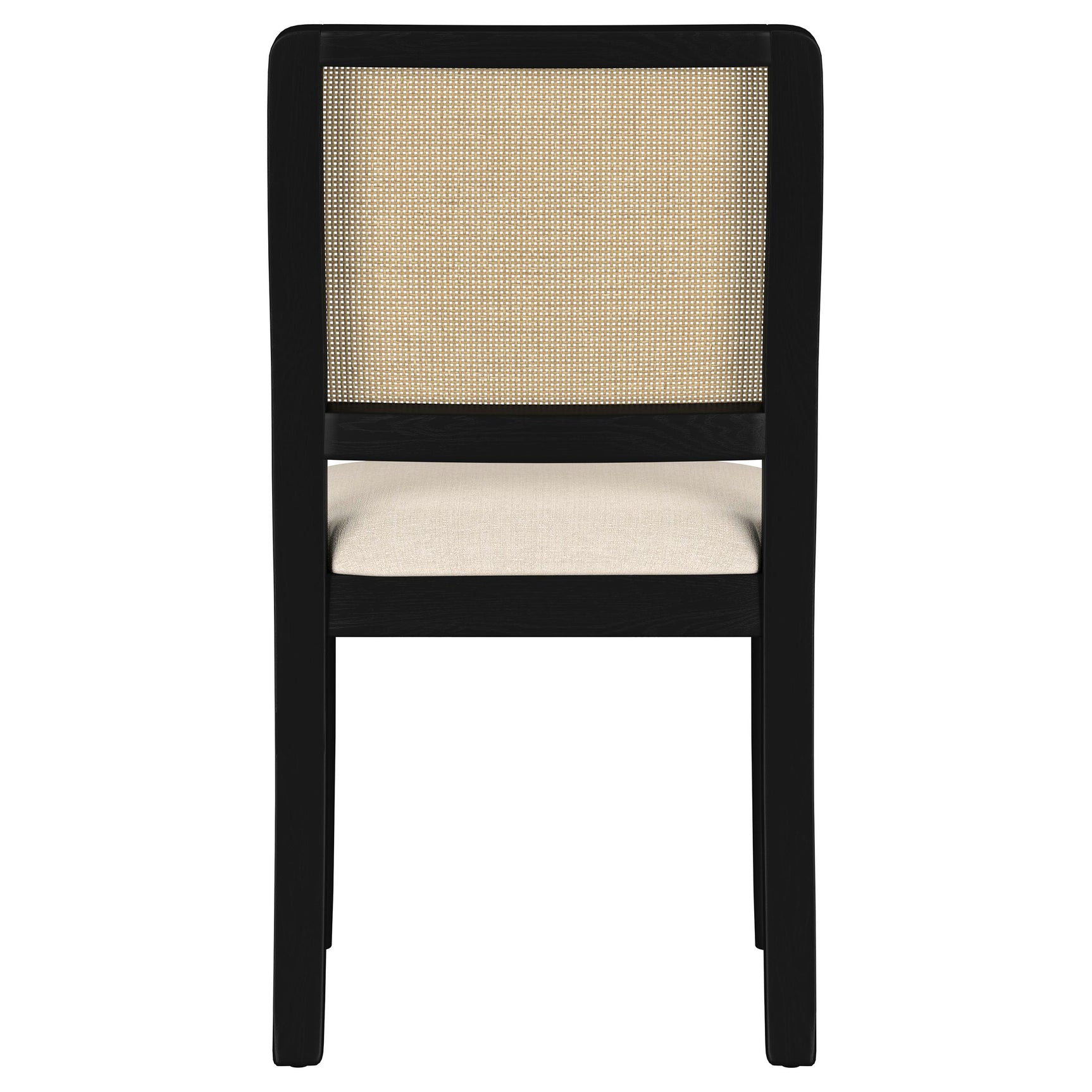 Arini Black Rattan Cane Dining Side Chair (Set of 2) - Ornate Home