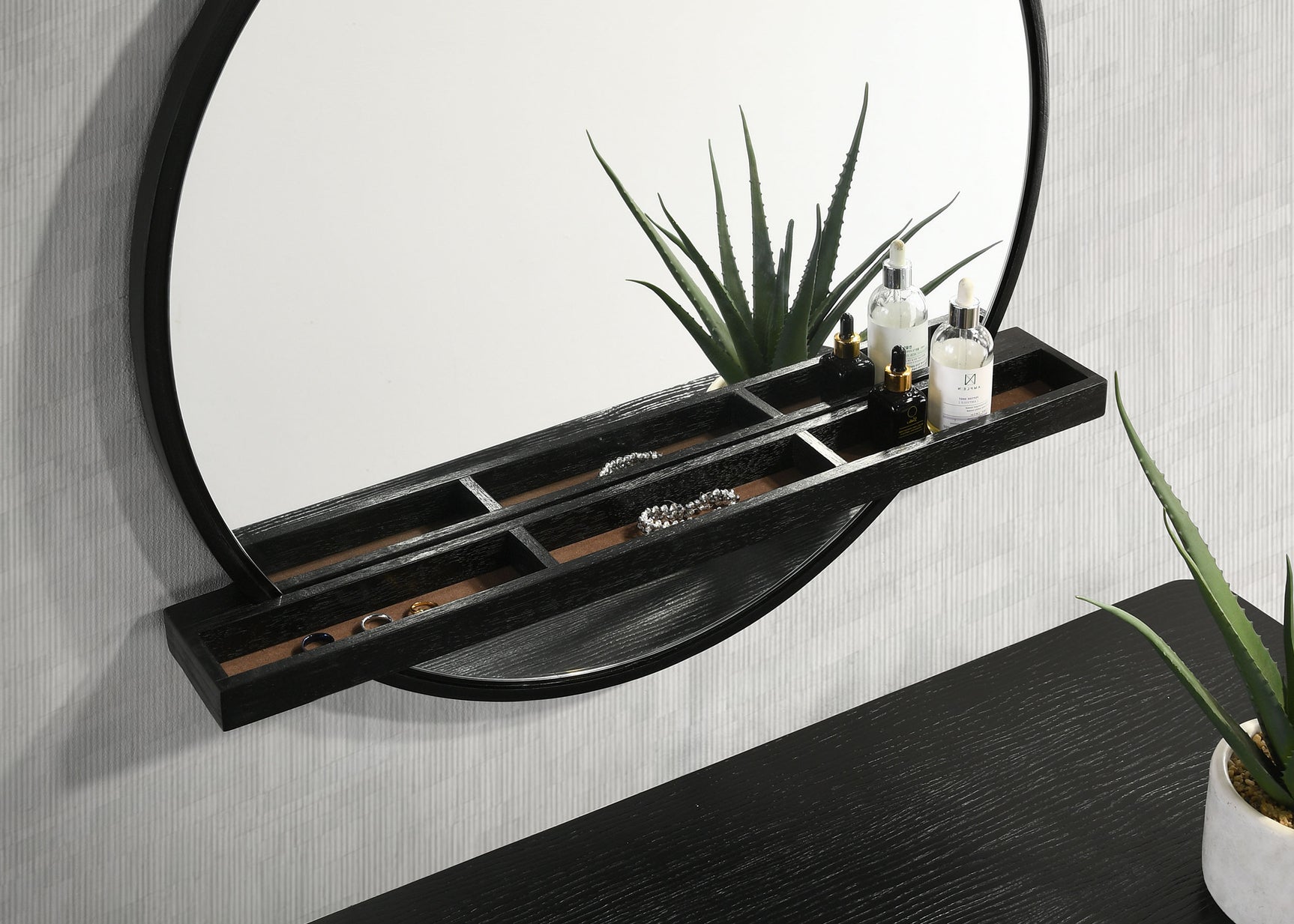 Arini Black Vanity Mirror - Ornate Home
