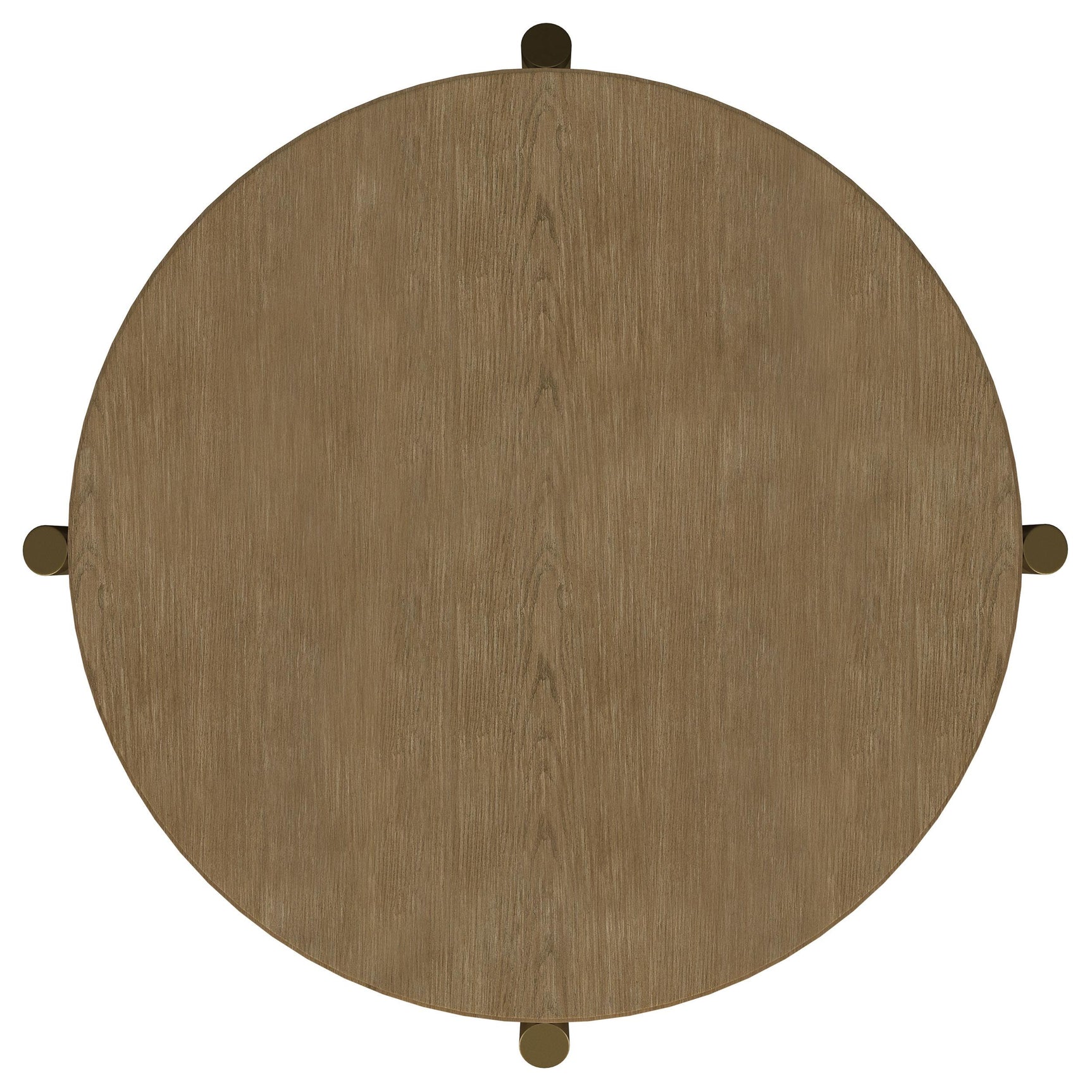 Arini Sand Wash Round End Side Table With Storage Shelf - Ornate Home