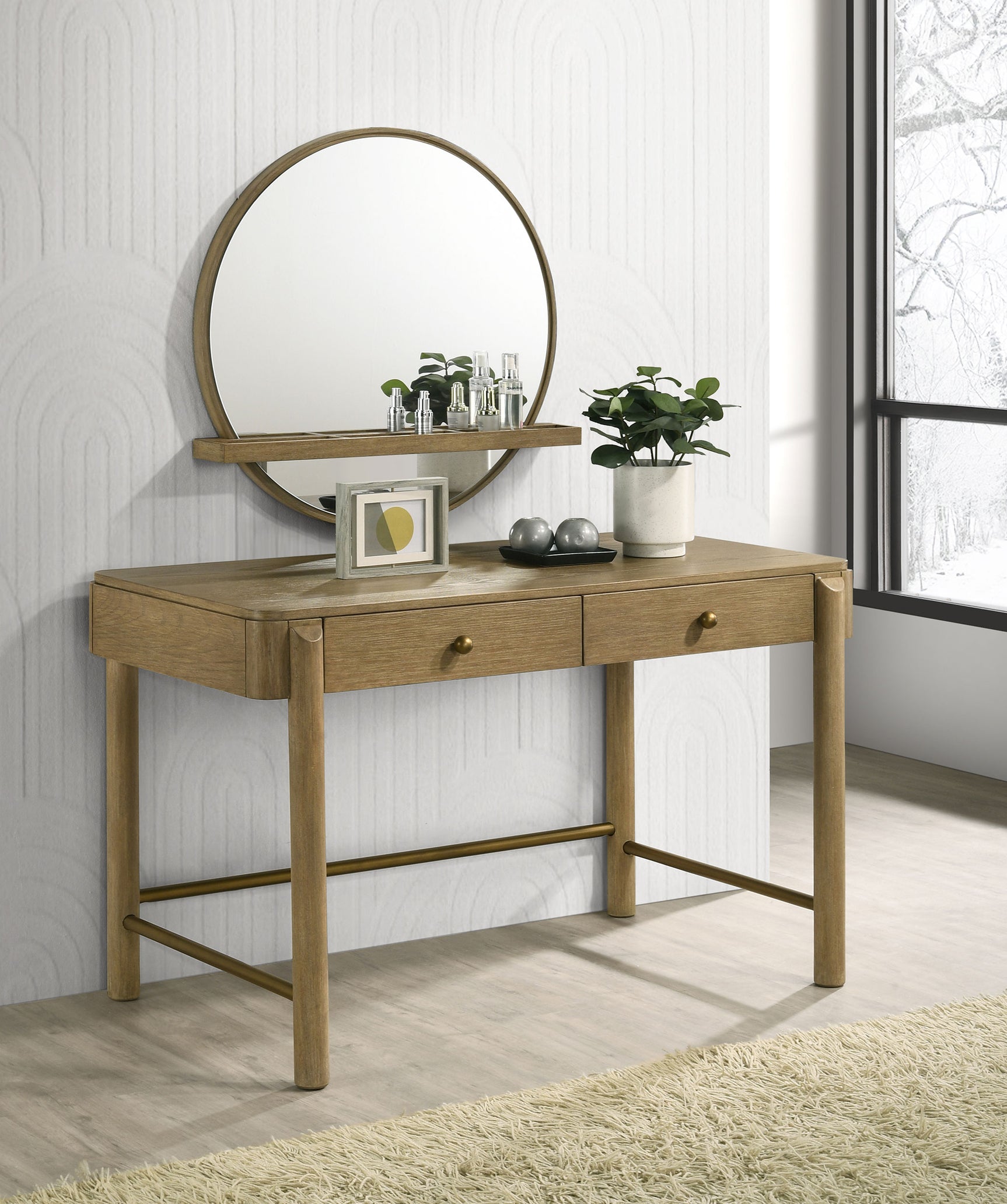 Arini Sand Wash Vanity Desk - Ornate Home
