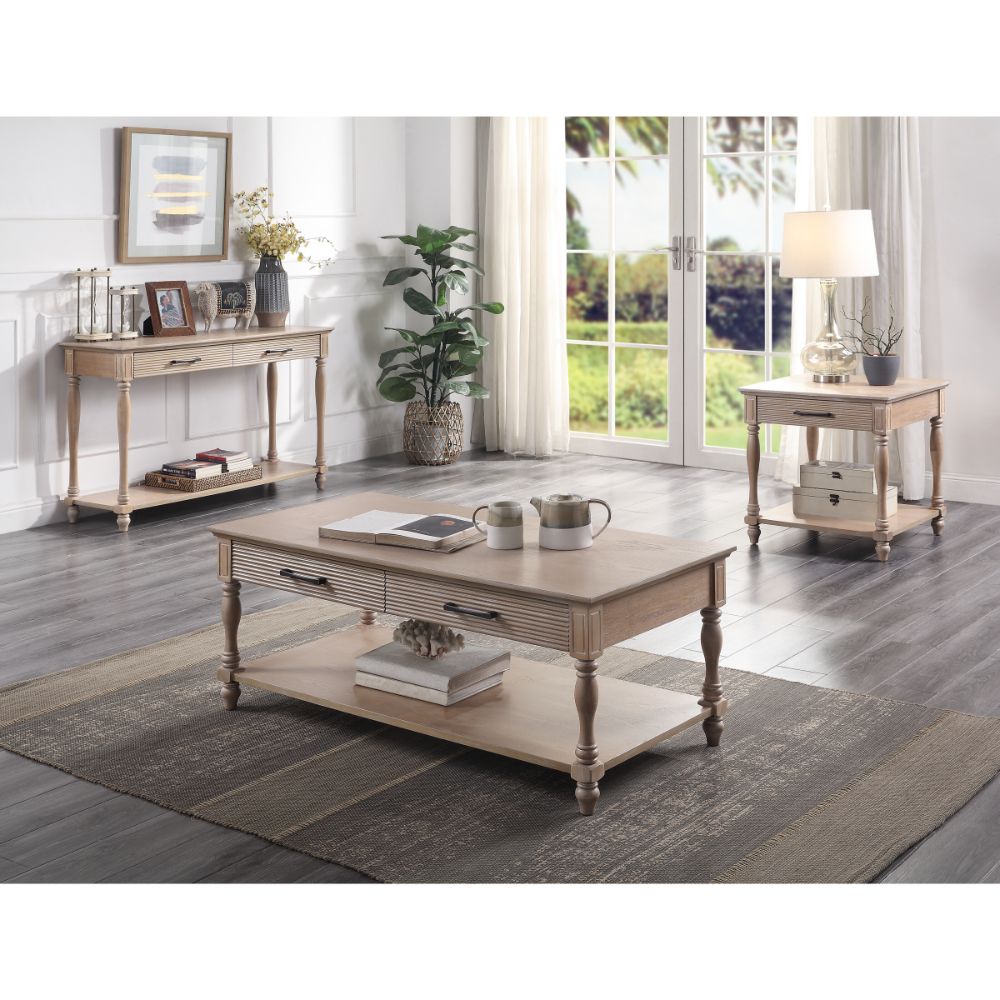 Ariolo Weathered Oak Coffee Table - Ornate Home