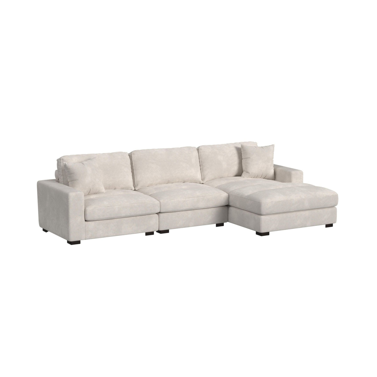 Arizona Steno Beige 3-Piece Modular Sectional with RHF Chaise