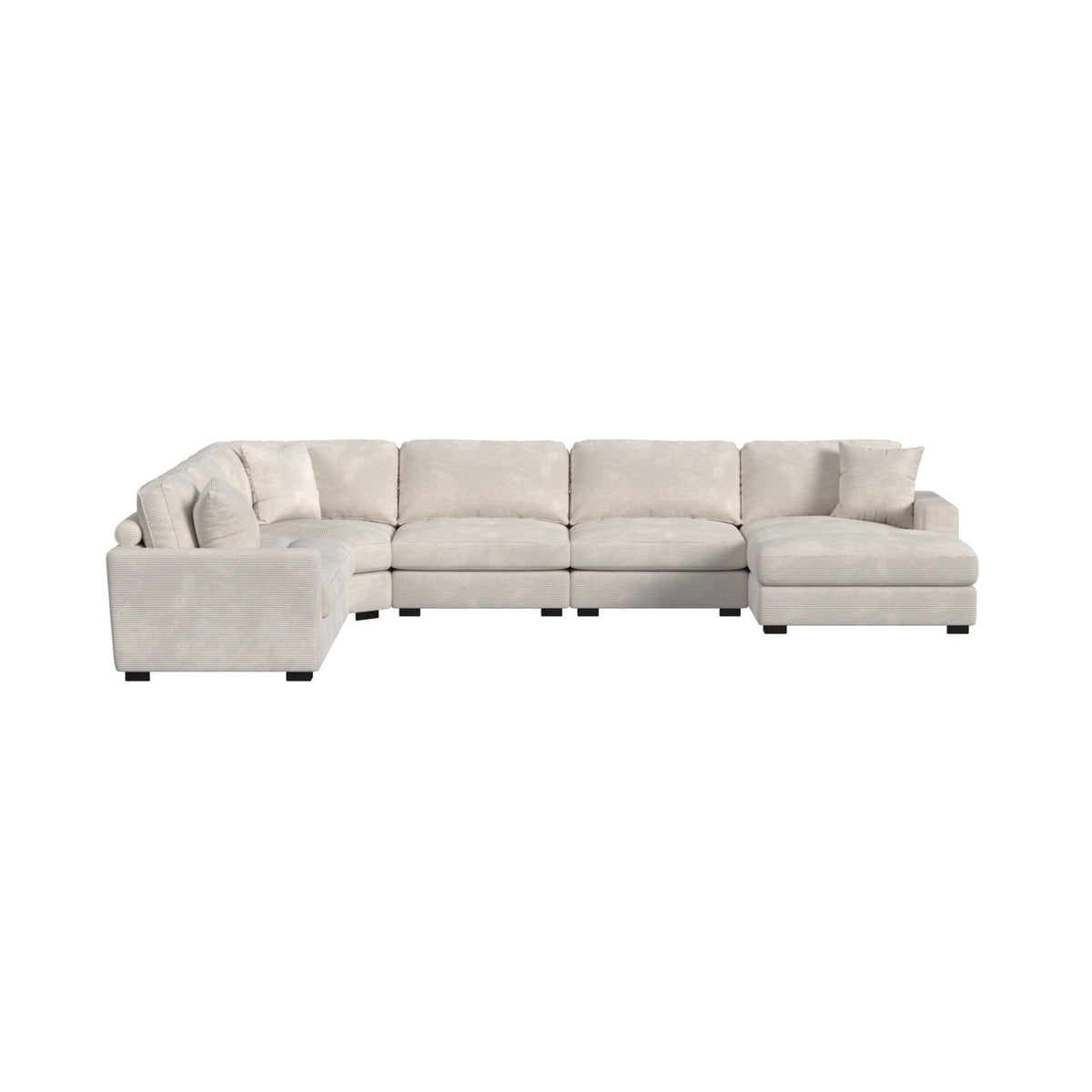 Arizona Steno Beige 6-Piece Modular Sectional with RHF Chaise - Ornate Home