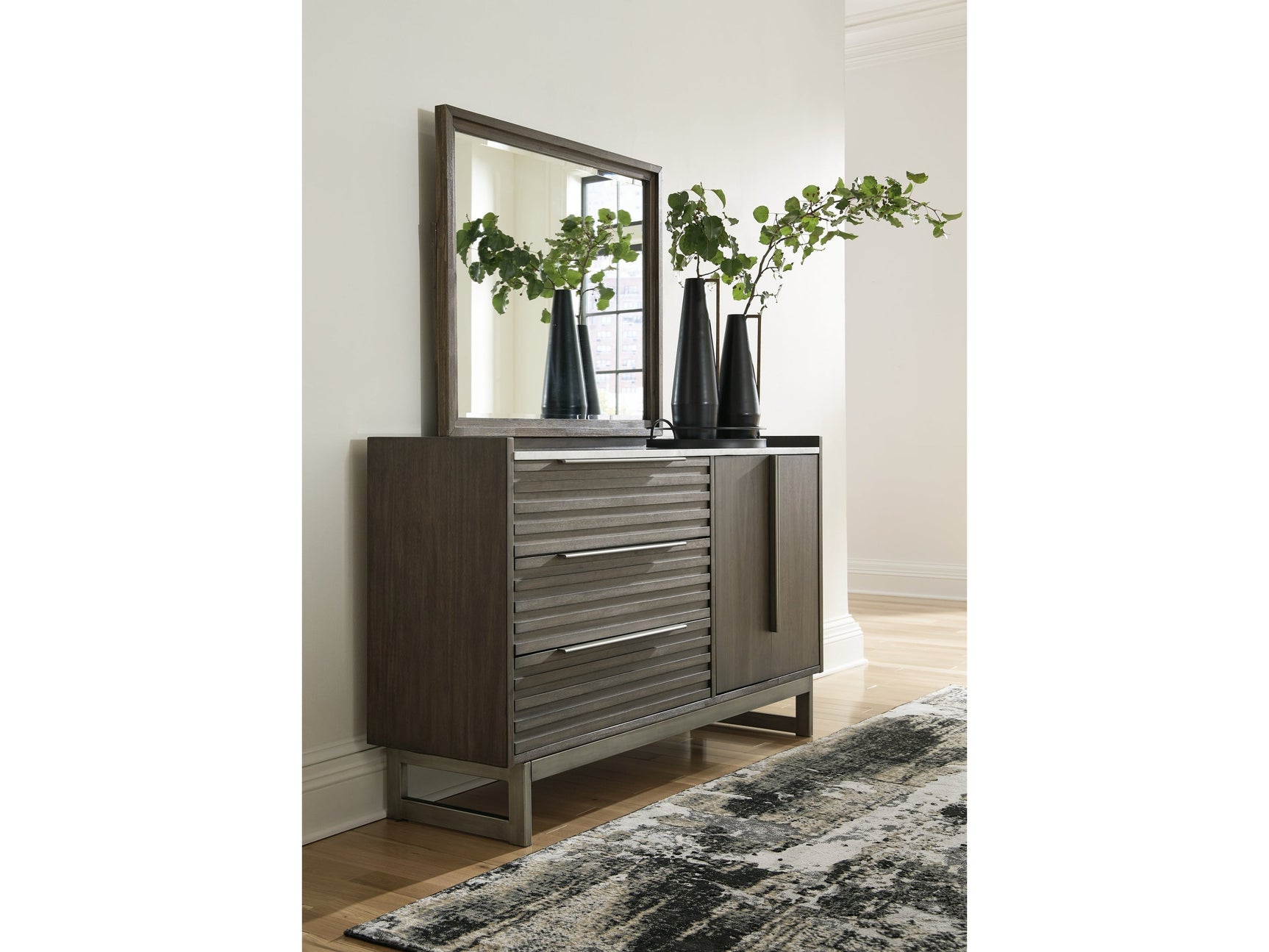 Arkenton Grayish Brown Dresser and Mirror (Online Special Price) - Ornate Home