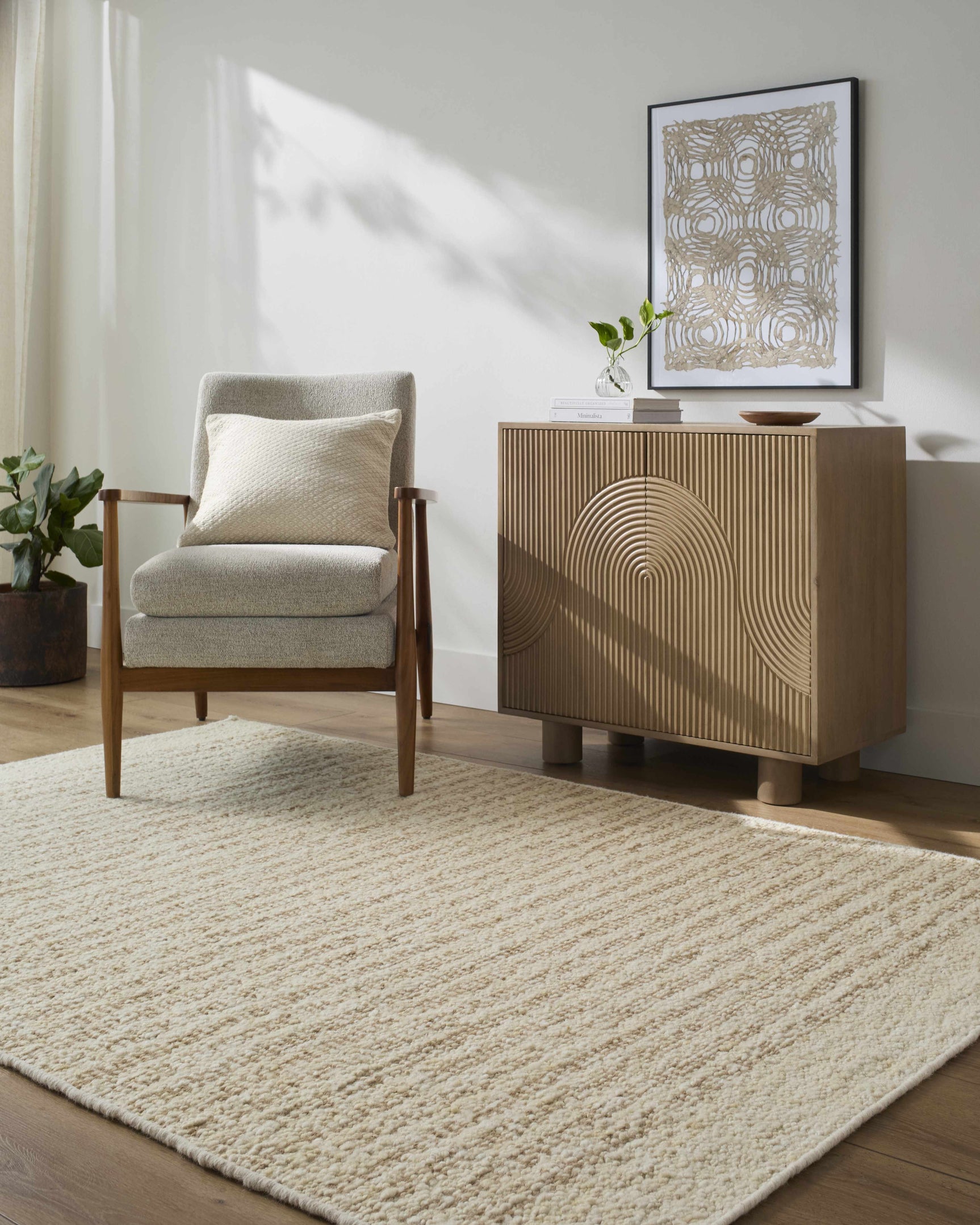 Arlais Striped Area Rug - Ornate Home