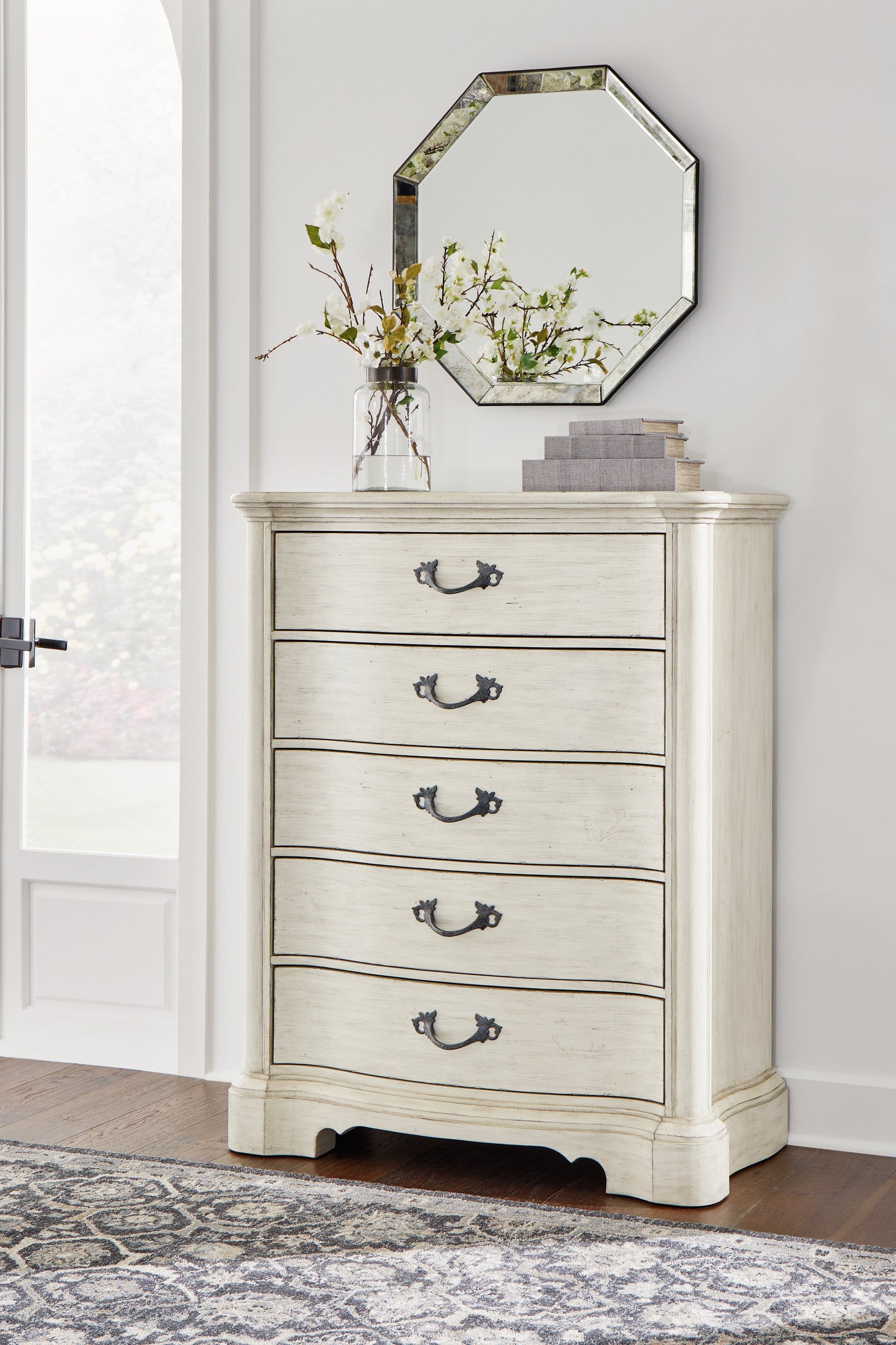 Arlendyne Antique White Chest - Ornate Home