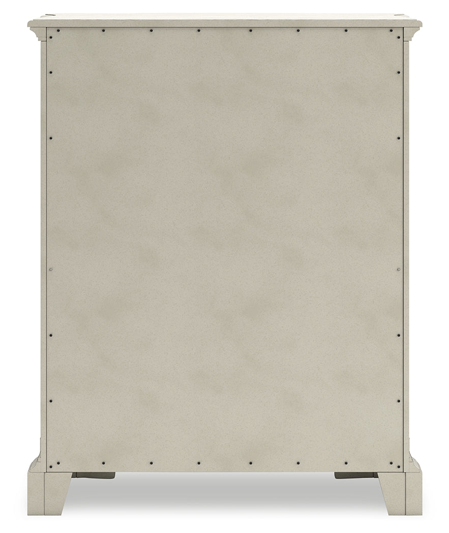 Arlendyne Antique White Dresser, Mirror, Chest and Nightstand - Ornate Home