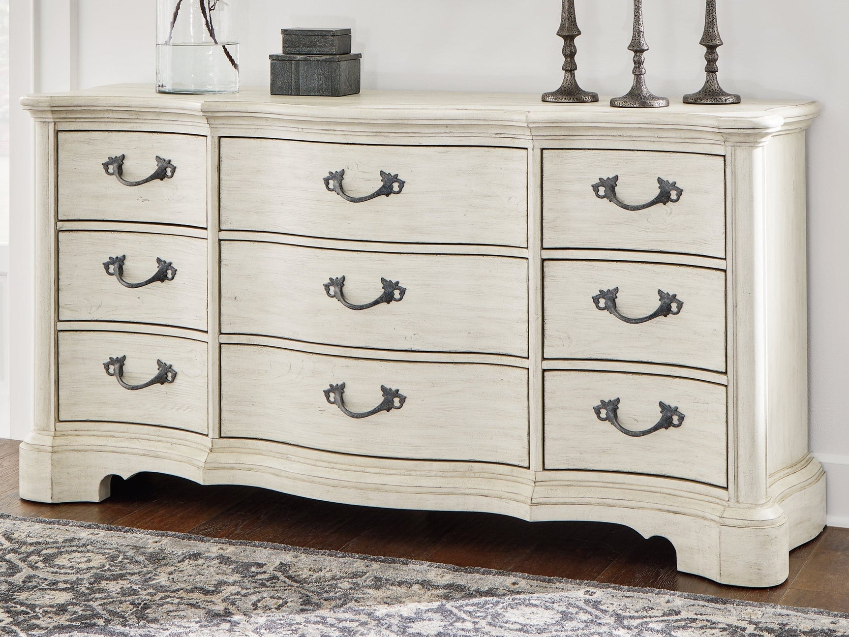 Arlendyne Antique White Dresser - Ornate Home