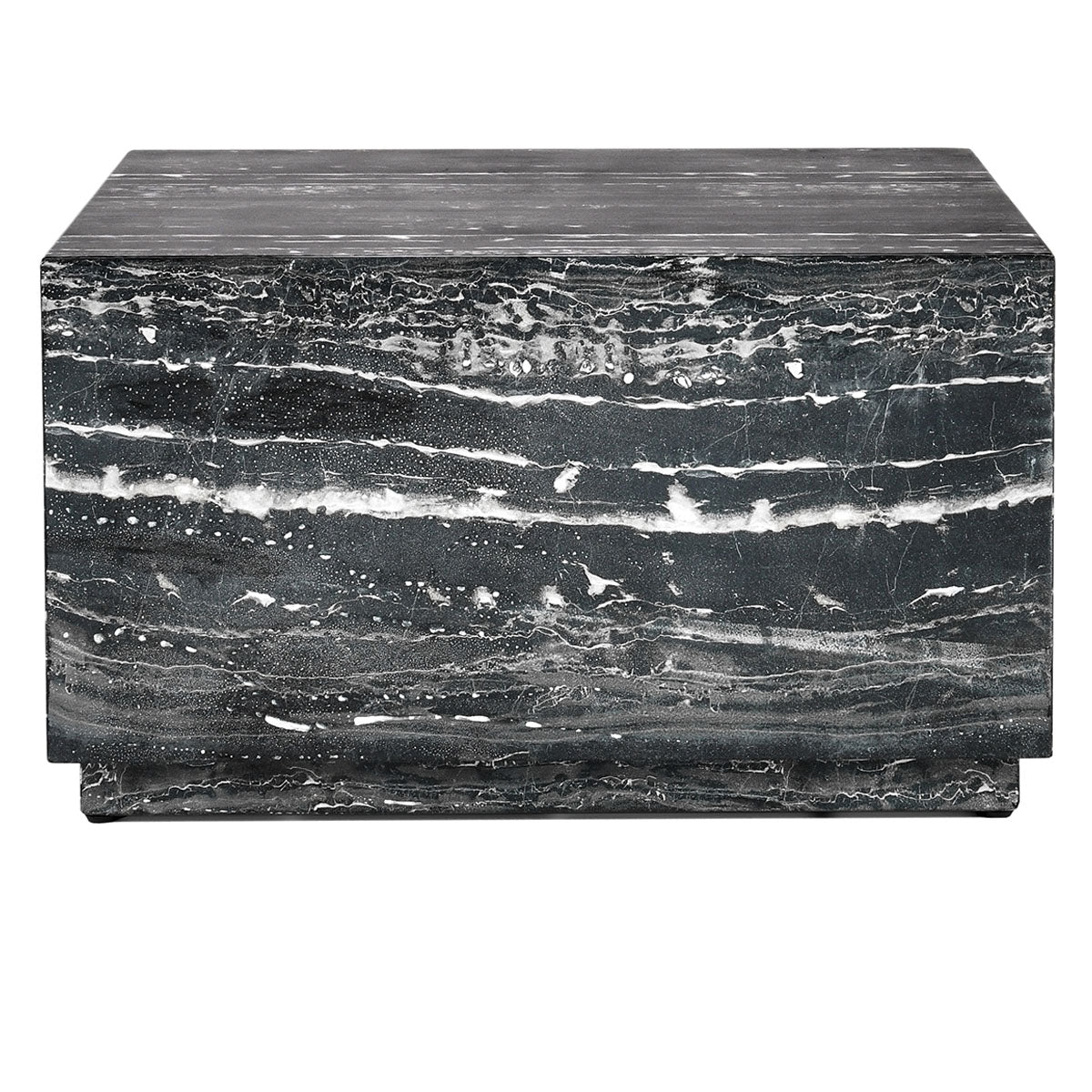 Arlette Black Outdoor Square Coffee Table - Ornate Home