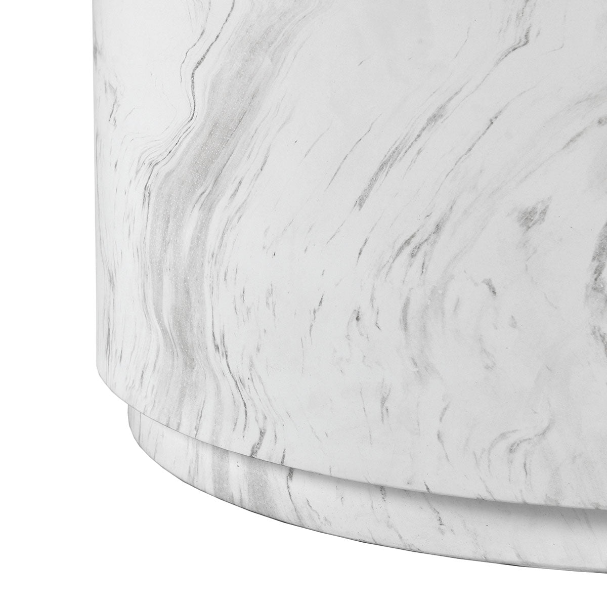 Arlette White Outdoor Round Coffee Table - Ornate Home