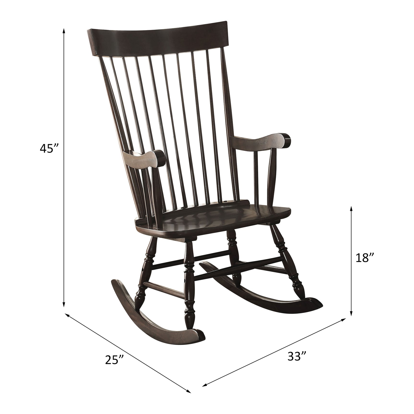 Arlo Black Rocking Chair - Ornate Home