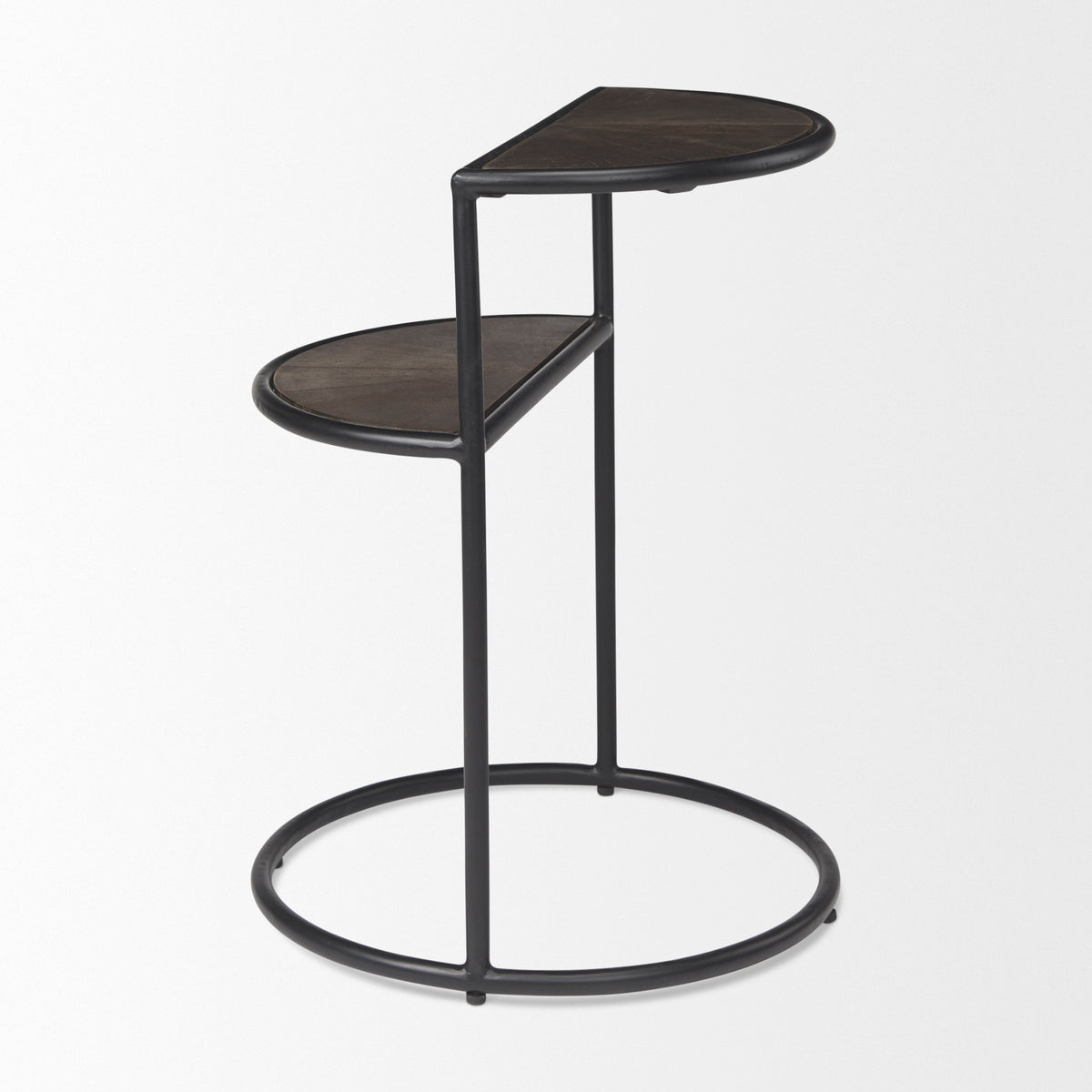 Arlo Brown/Black Wood Metal End Table - Ornate Home