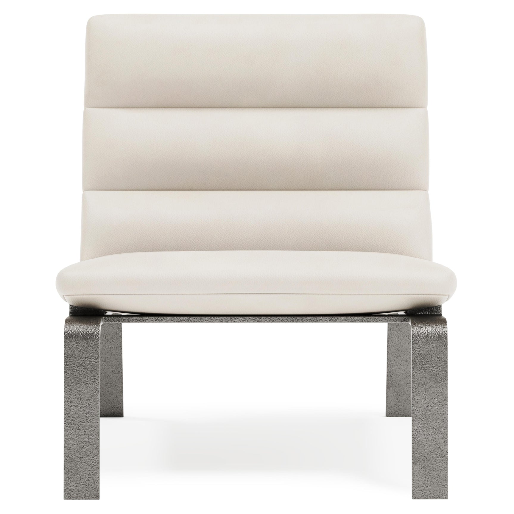 Arlo White/Cream Leather Chair - Ornate Home