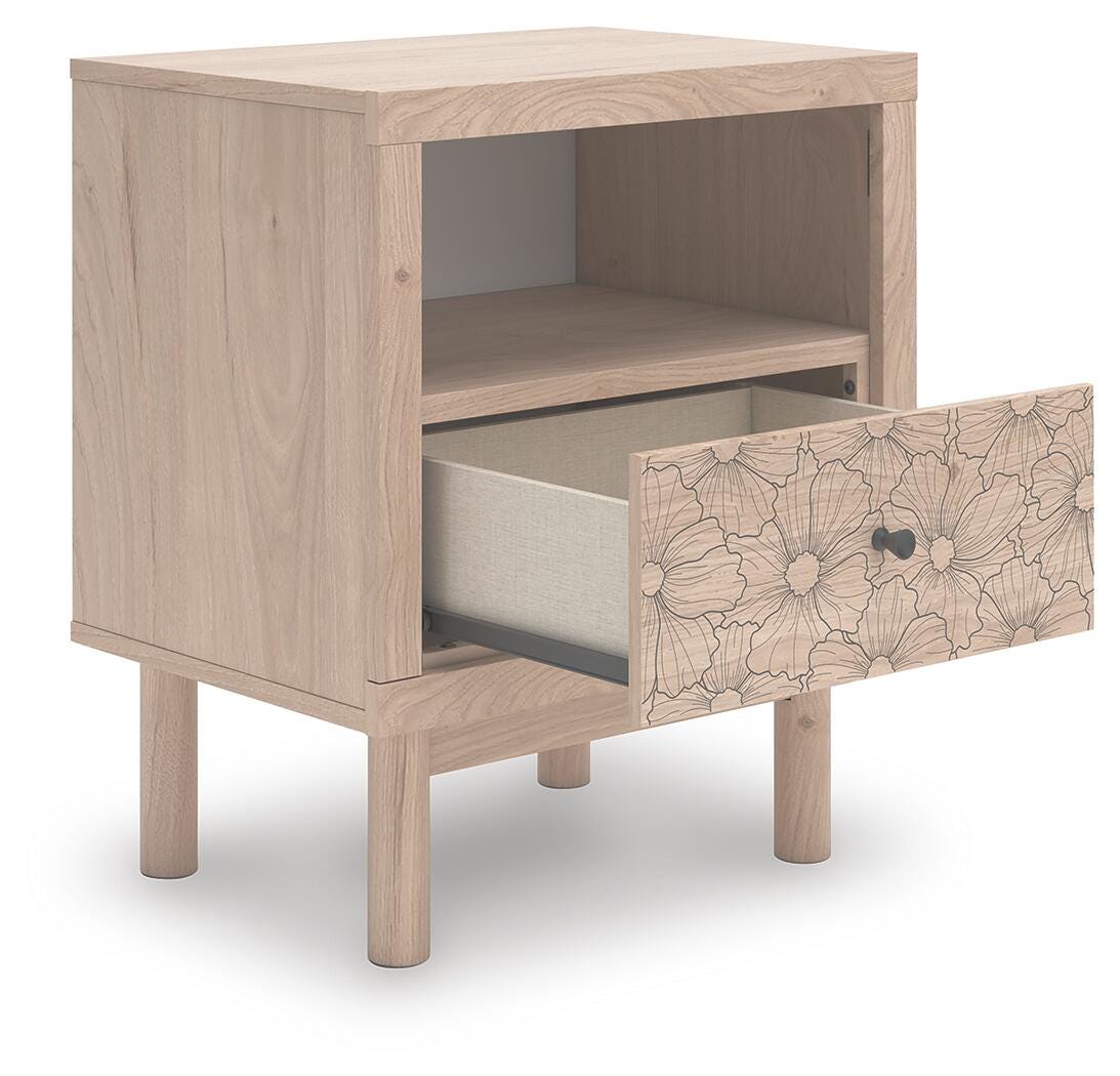 Arloster Brown/Tan/White Full Panel Storage Bed, Dresser, Mirror and Nightstand - Ornate Home