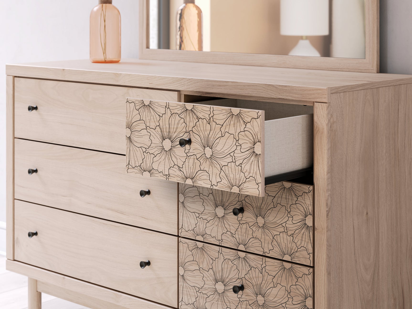Arloster Tan Dresser and Mirror (Online Special Price) - Ornate Home