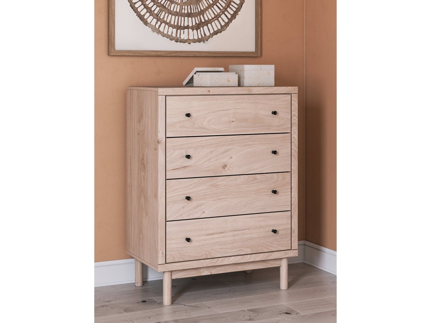 Arloster Tan Four Drawer Chest (Online Special Price) - Ornate Home