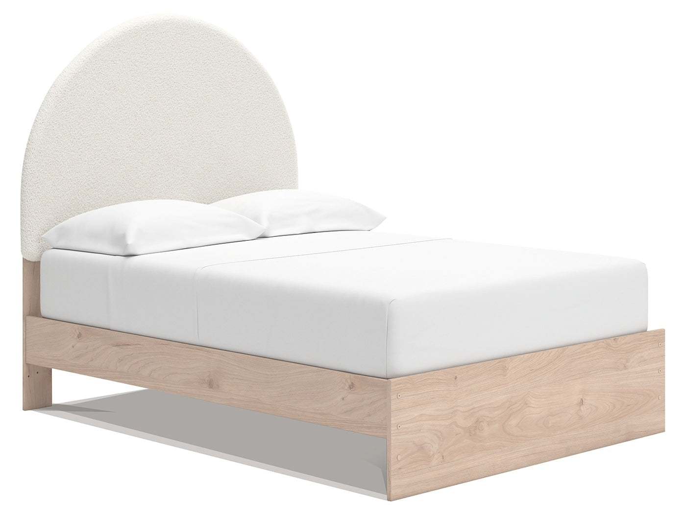 Arloster Tan/White Full Upholstered Panel Bed - Ornate Home