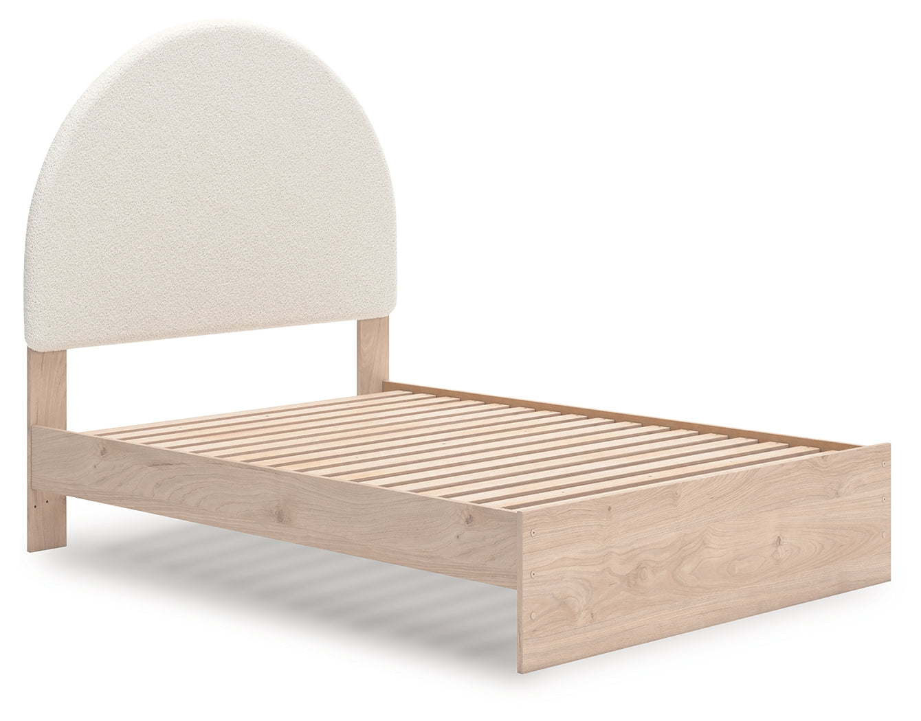 Arloster Tan/White Full Upholstered Panel Bed - Ornate Home