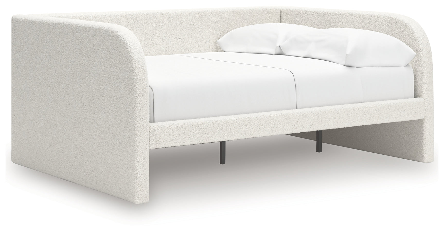 Arloster White/Tan Full Upholstered Day Bed, Dresser and Mirror (Online Special Price) - Ornate Home